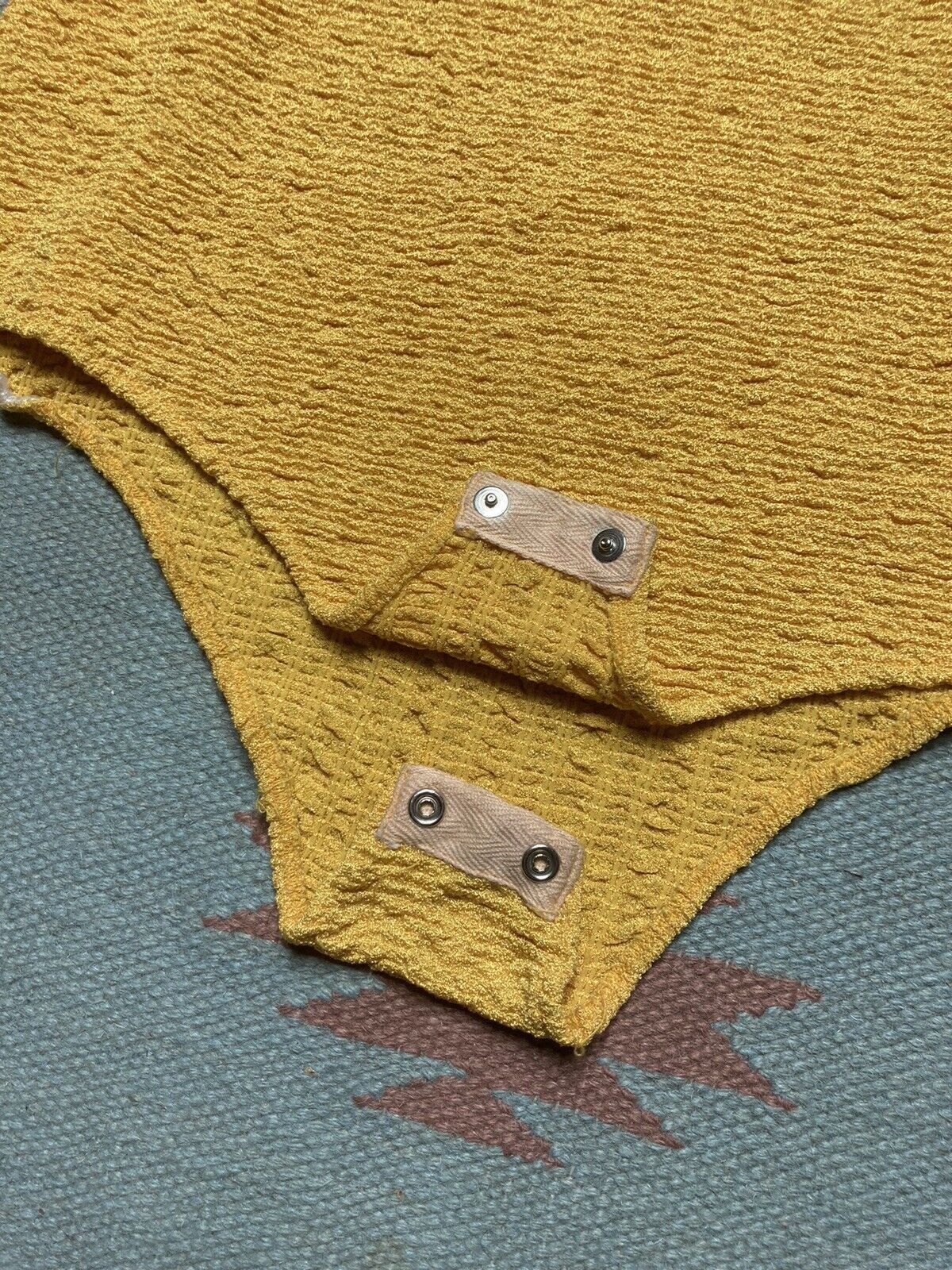 Vintage 50s One Piece Playsuit Bathing Swimsuit Romper Textured Size S / US 4 / IT 40 - 3 Thumbnail