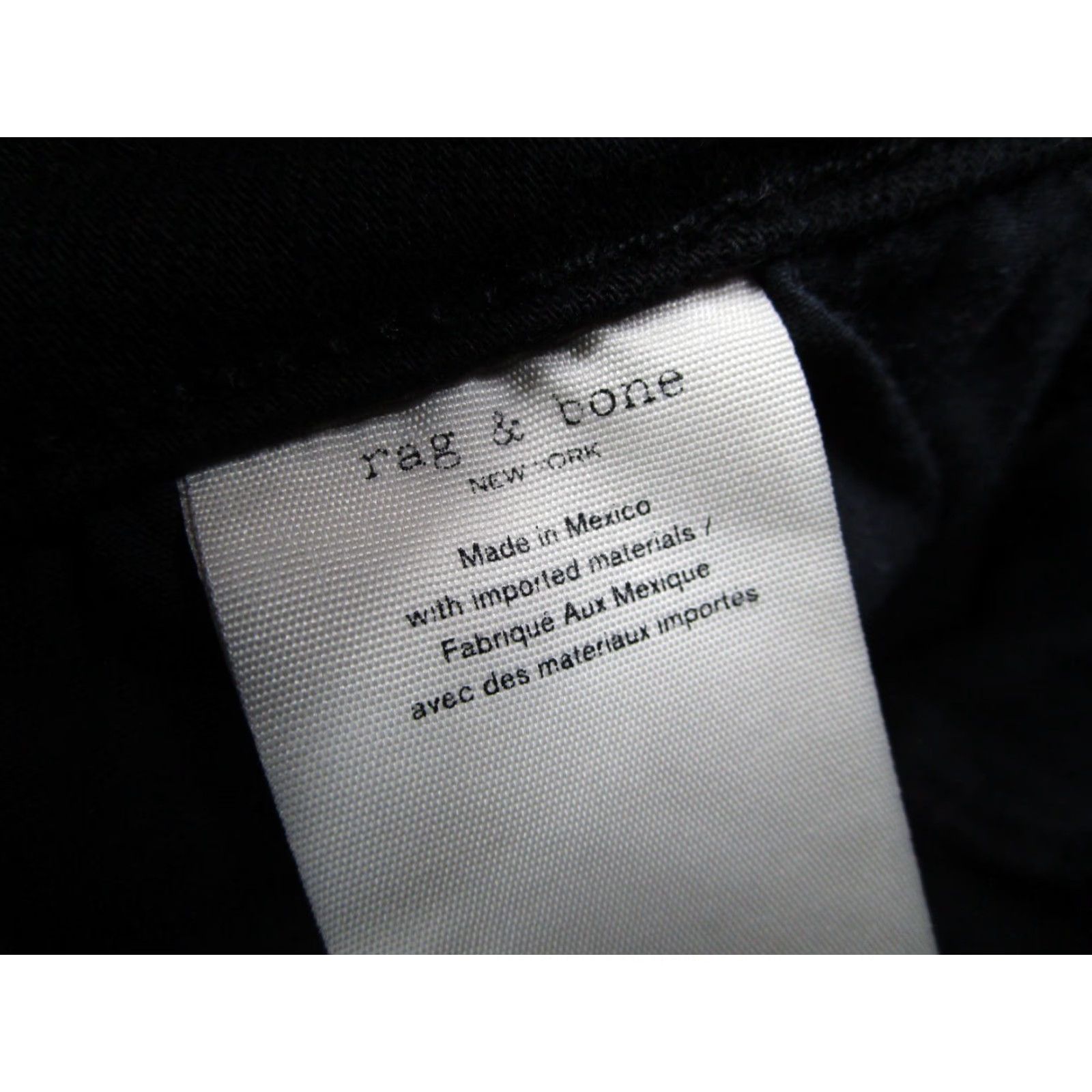 Rag & Bone VINTAGE Rag & Bone Women's Skinny Jeans Black Mid Rise Ankle Denim 34x25 5-Pocket Tapered Size 24" / US 00 / IT 34 - 5 Thumbnail
