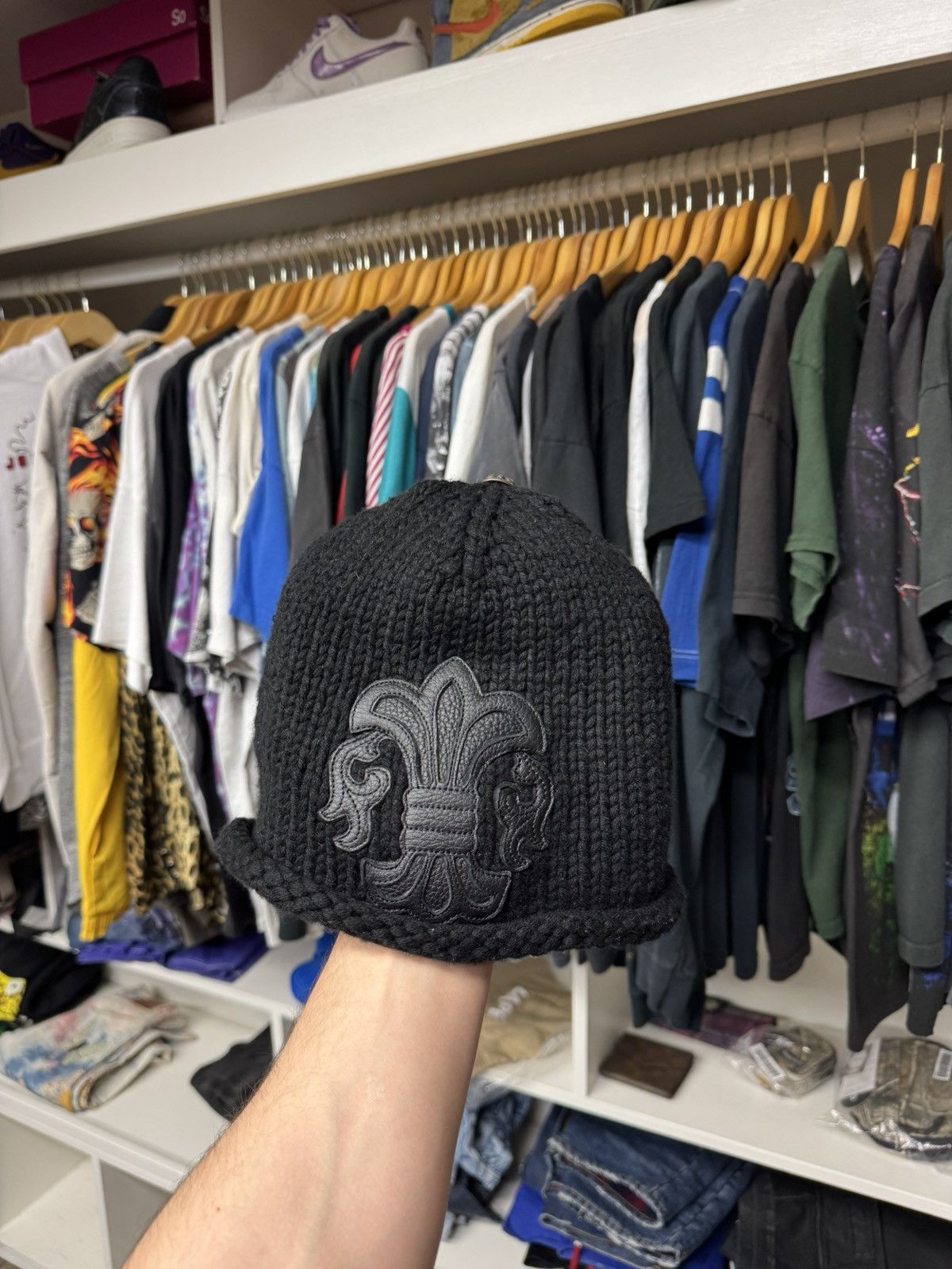 Chrome Hearts Chrome Hearts ‘Le Fleur’ Knit Beanie Size ONE SIZE - 2 Thumbnail