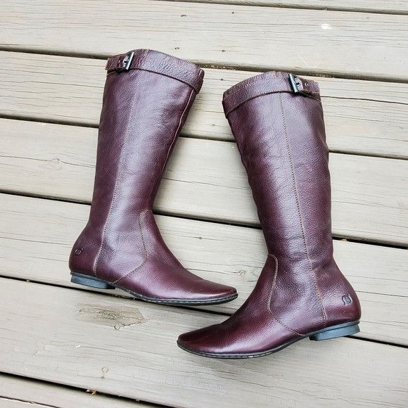 Born Born Dark Chocolate Brown Leather Boho Western Riding Boots Size US 7.5 / IT 37.5 - 2 Thumbnail