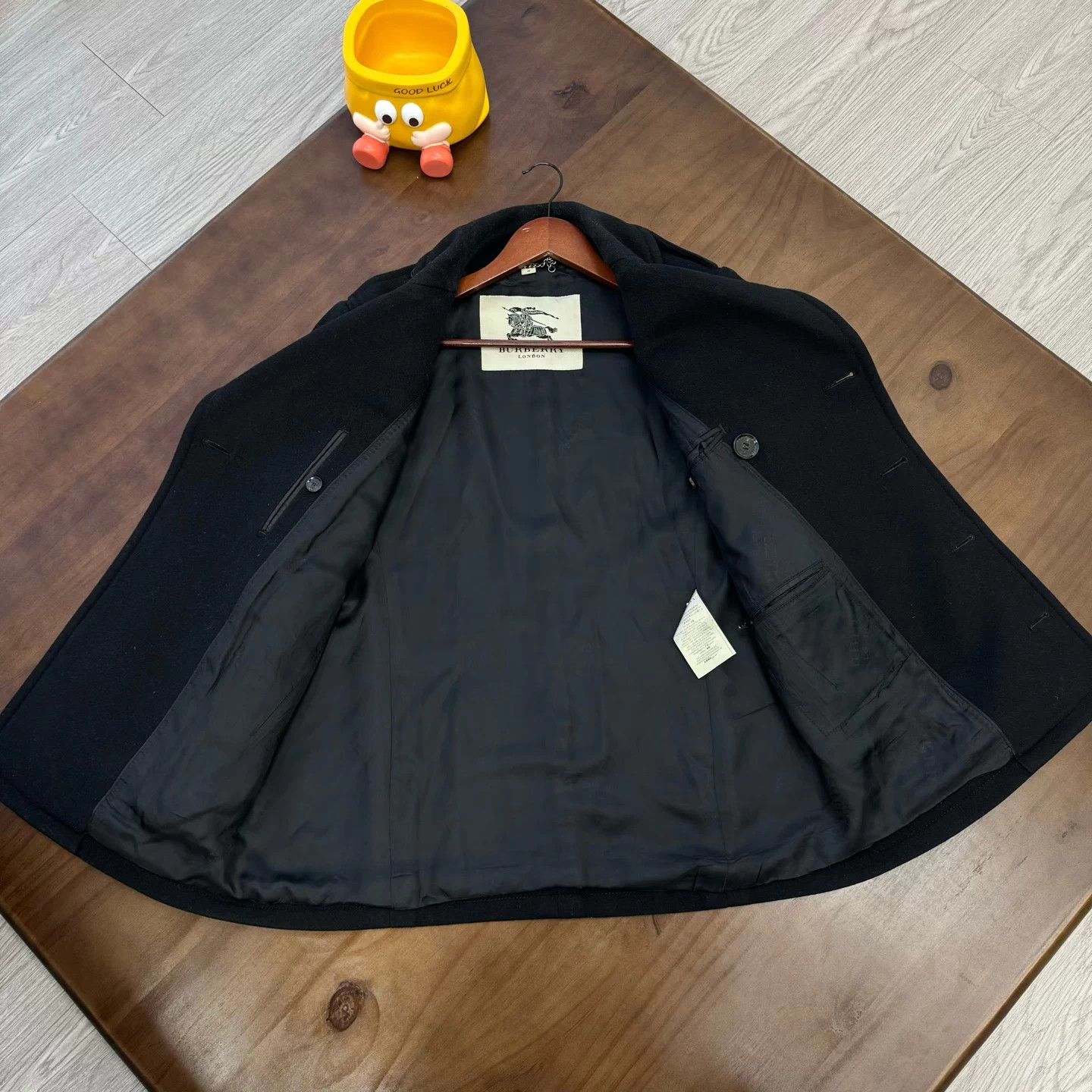Burberry Burberry Black Double-Breasted Cashmere Coat 48 Size XL / US 12-14 / IT 48-50 - 4 Thumbnail