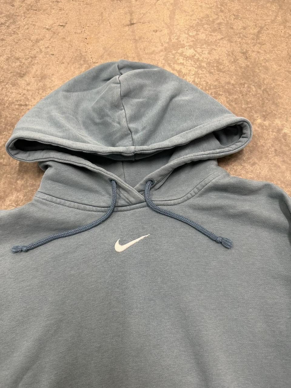 Nike Vintage Nike Blue Center Swoosh Hoodie Size Medium Size US M / EU 48-50 / 2 - 4 Thumbnail