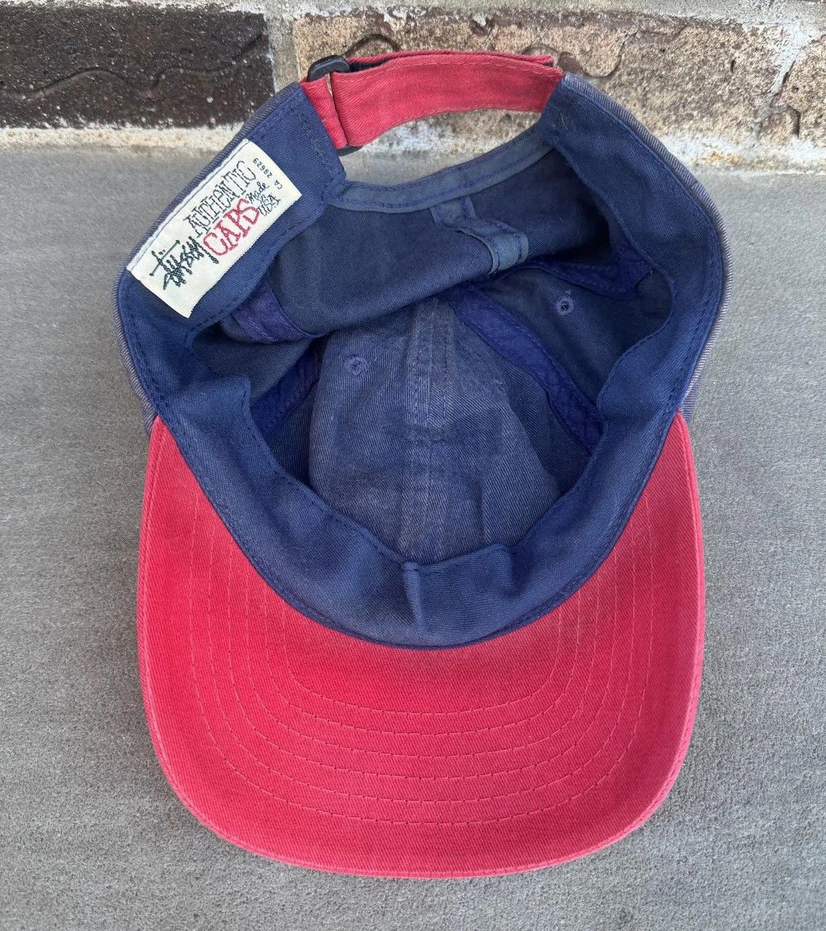 Stussy Vintage Stussy Two Toned Navy / Red Hat Size ONE SIZE - 2 Thumbnail