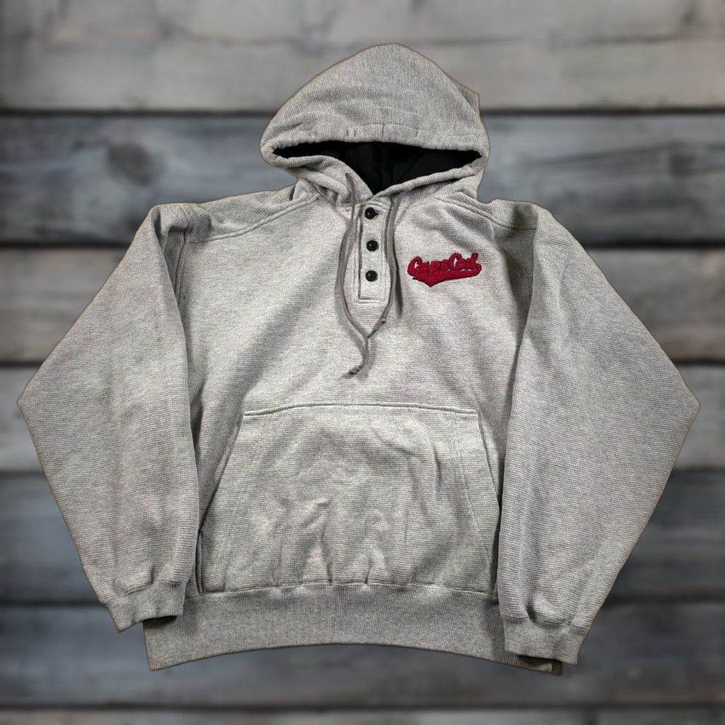 Vintage VINTAGE Cuffy's Cape Cod Hoodie Shirt Adult Medium Gray Heavy Pique Cotton Sweatshirt Embroidered Logo Mens Size US M / EU 48-50 / 2 - 1 Thumbnail