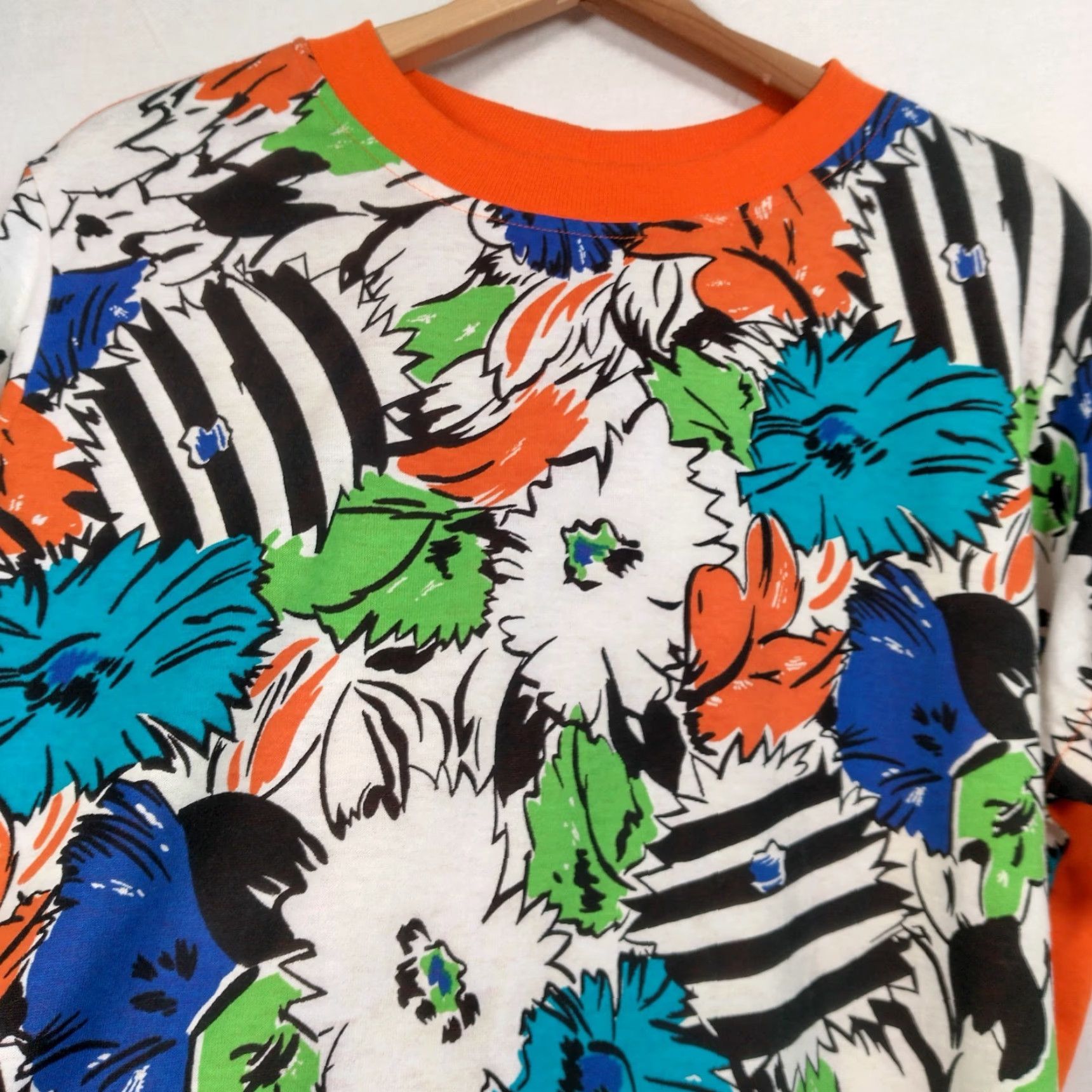 Etro VINTAGE Traffic Jam Shirt Women Small Orange Floral 80s Beach Surf Vintage 1980s Womens Size S / US 4 / IT 40 - 7 Thumbnail