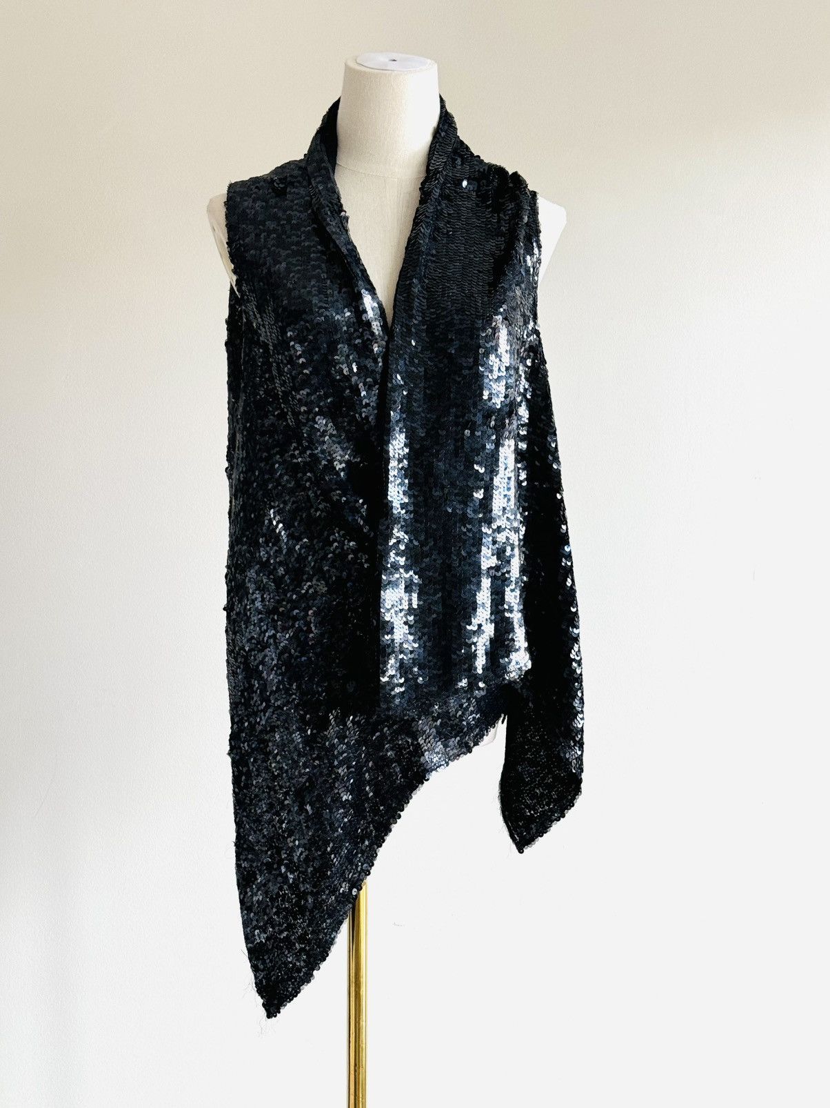 Ann Demeulemeester FW00 Vintage Ann Demeulemeester sequin draped blouse vest Size S / US 4 / IT 40 - 2 Thumbnail