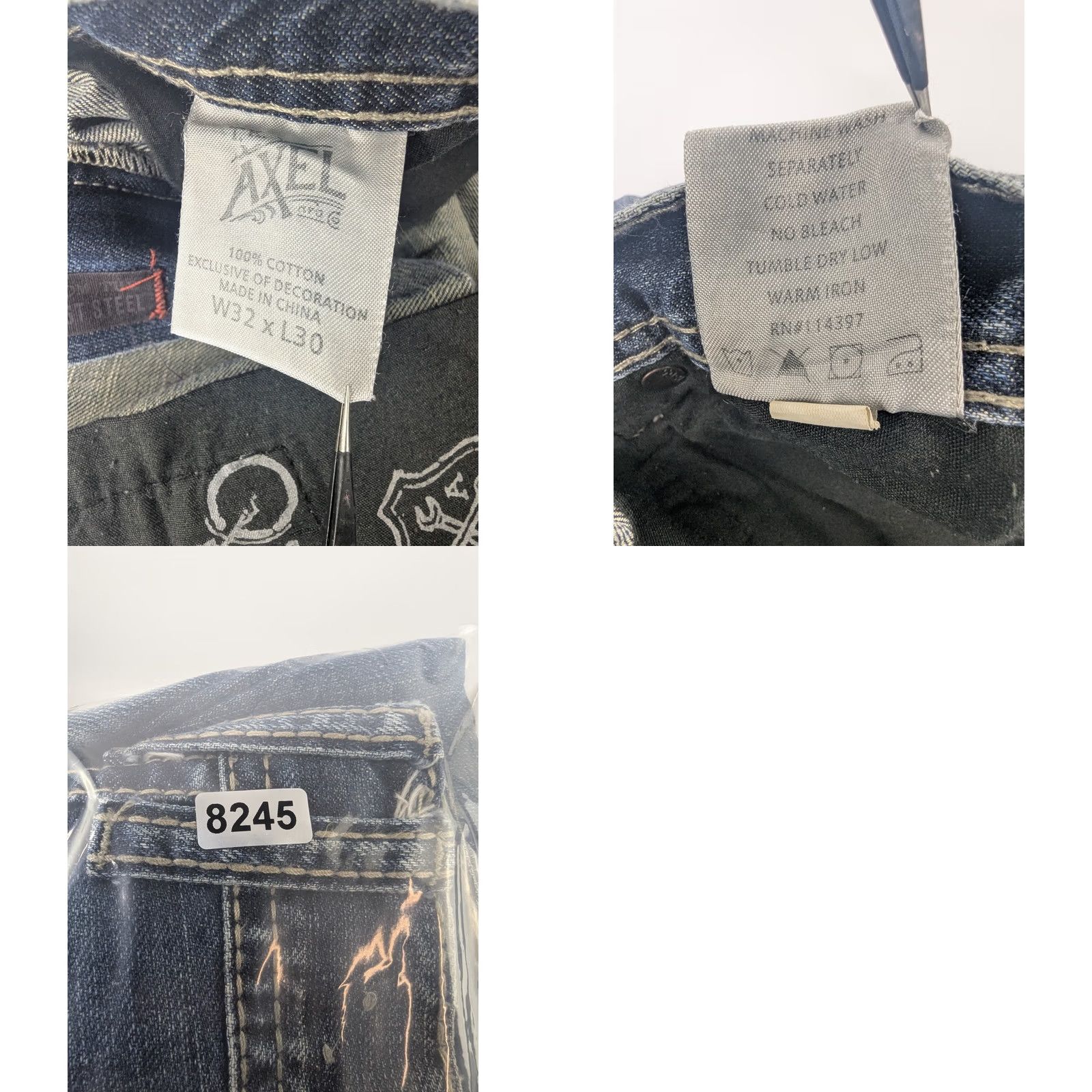 Vintage TK Axel Treadwell Jeans Blue Cotton Relaxed Straight Adult Mens 32x29 5-Pocket Denim Vintage? No Size US 32 / EU 48 - 9 Thumbnail