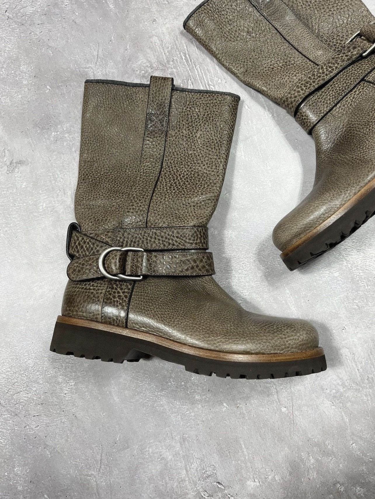 Brunello Cucinelli Vintage Brunello Cucinelli Leather Biker Boot Size US 5.5 / IT 35.5 - 3 Thumbnail