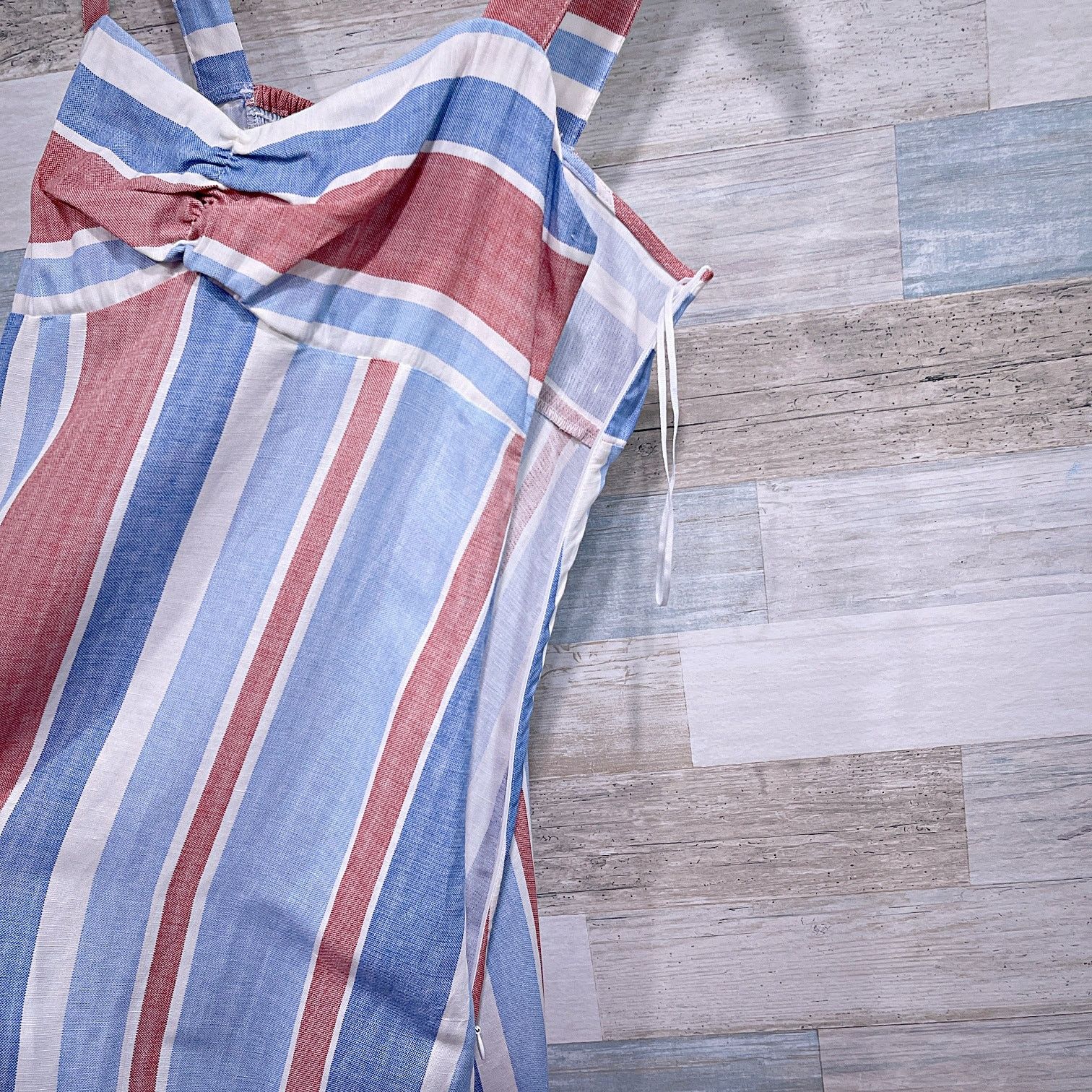 Zara ZARA Striped Linen Blend Midi Sun Dress Womens Small Size S / US 4 / IT 40 - 4 Thumbnail