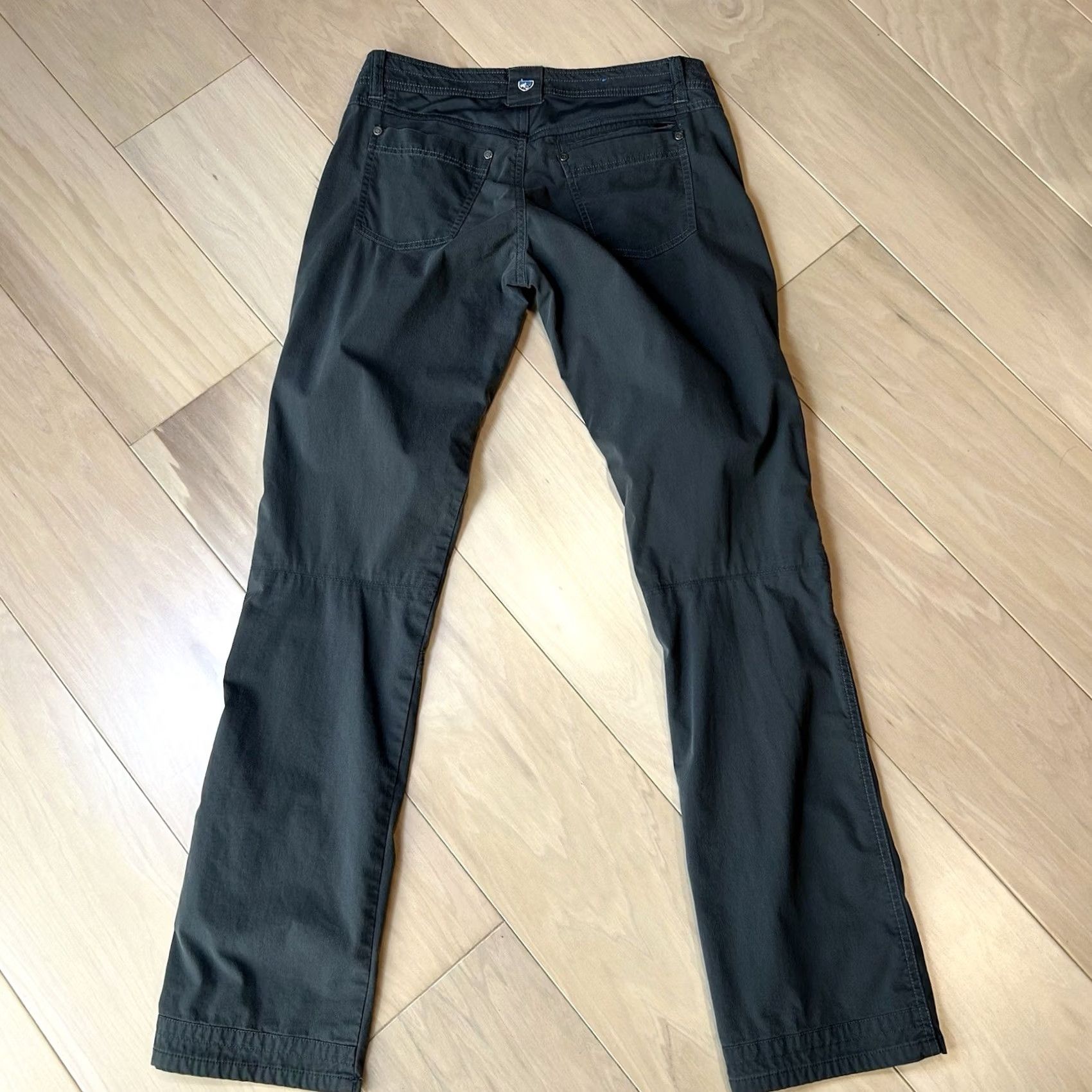 Vintage Kuhl Pants Gray Women’s 4 Regular Knit Elastic Waist 30 Inseam 32 Flat Front Straight Leg Size 27" / US 4 / IT 40 - 3 Thumbnail