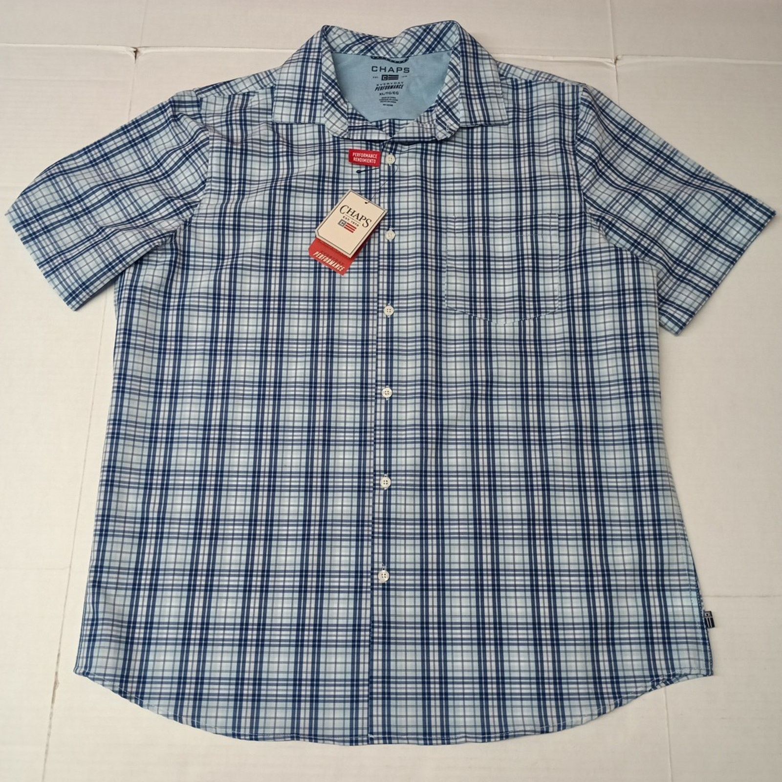 Chaps Chaps Performance Woven Shirt Men's Size XL Sky Blue Stretch Size US XL / EU 56 / 4 - 1 Thumbnail