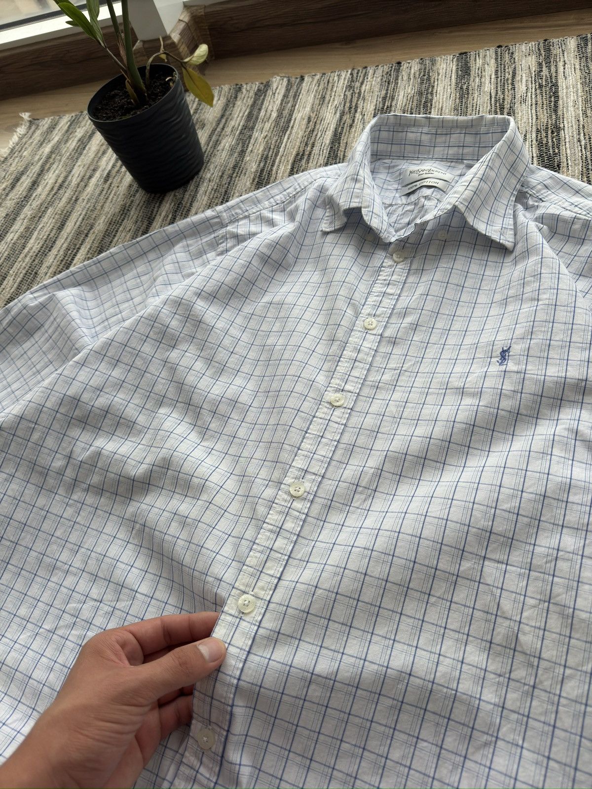 Other Yves Saint Laurent YSL vintage blue button up shirt Size US XL / EU 56 / 4 - 5 Thumbnail