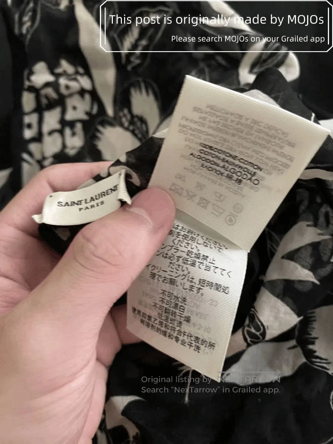 Saint Laurent Paris Saint Laurent Paris 16AW Pineapple Pattern Silk Scarf mojos Size ONE SIZE - 4 Thumbnail