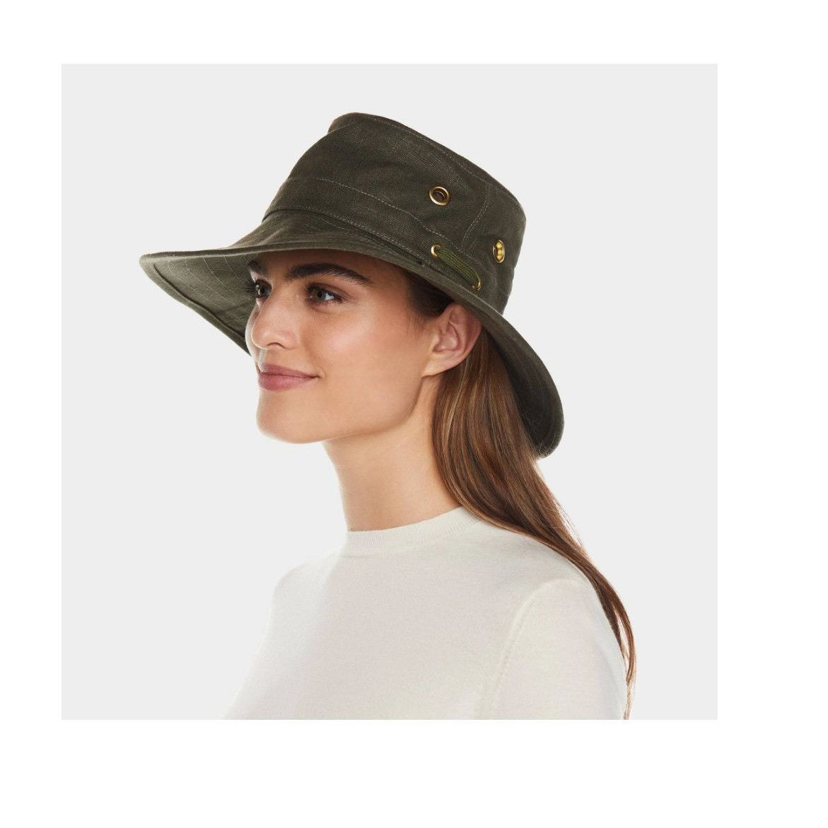 Tilley NWT Tilley Hemp Broad Brim Natural Hat Olive Large MSRP$115 Size ONE SIZE - 15 Thumbnail