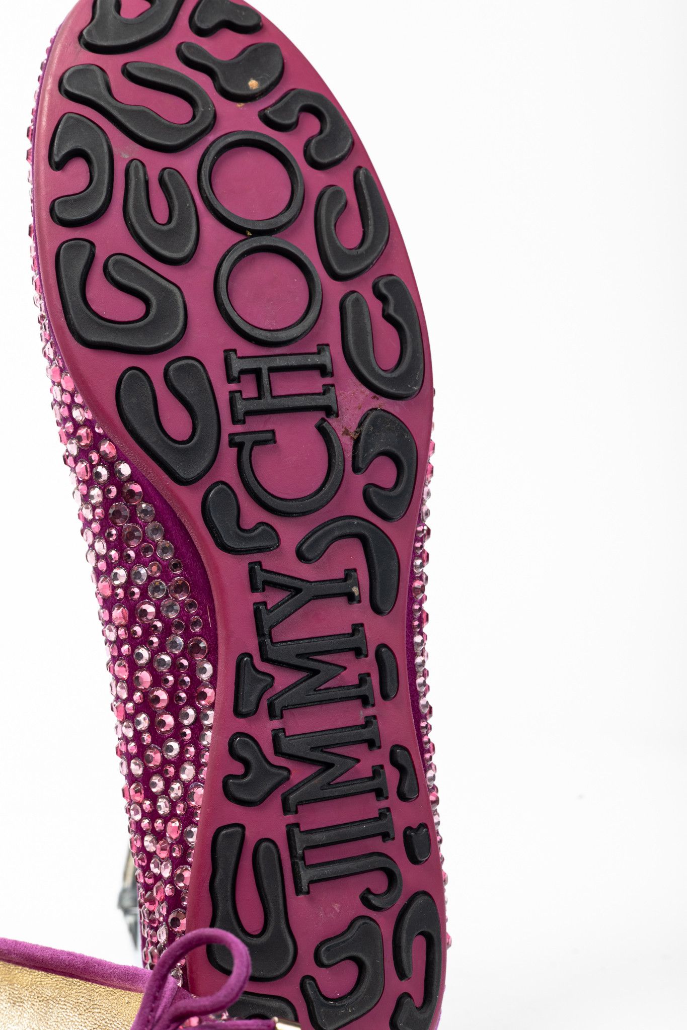 Jimmy Choo Jimmy Choo Weber Crystal-Embellished Satin Bow Ballet Flats Size US 8.5 / IT 38.5 - 6 Thumbnail