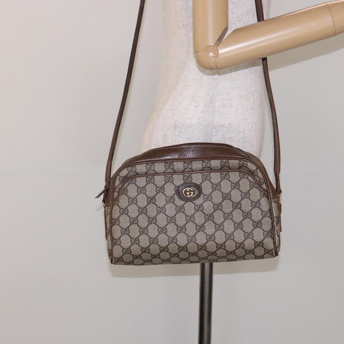 Gucci GUCCI GG Supreme Web Sherry Line Shoulder Bag Pvc Beige Gold Size ONE SIZE - 23 Thumbnail
