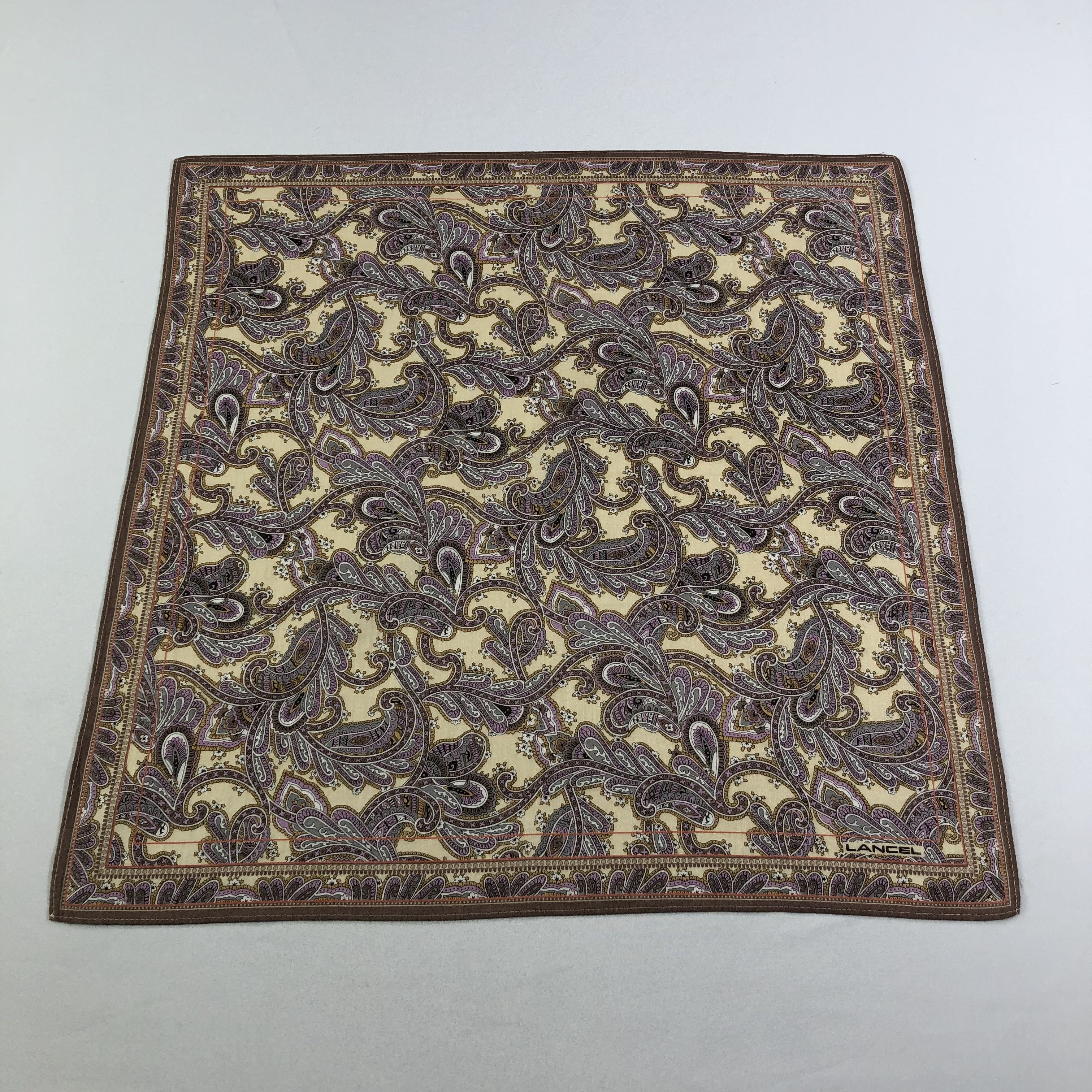 Lancel × Vintage Lancel Luxury Paisley Handkerchief Neckerchief Bandana H2160 Size ONE SIZE - 2 Thumbnail