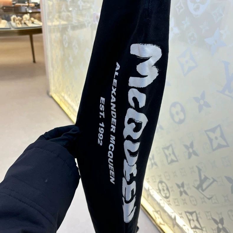 Alexander McQueen Alexander McQUEEN size S Logo - printed knitted sports pan Size US 27 - 3 Thumbnail