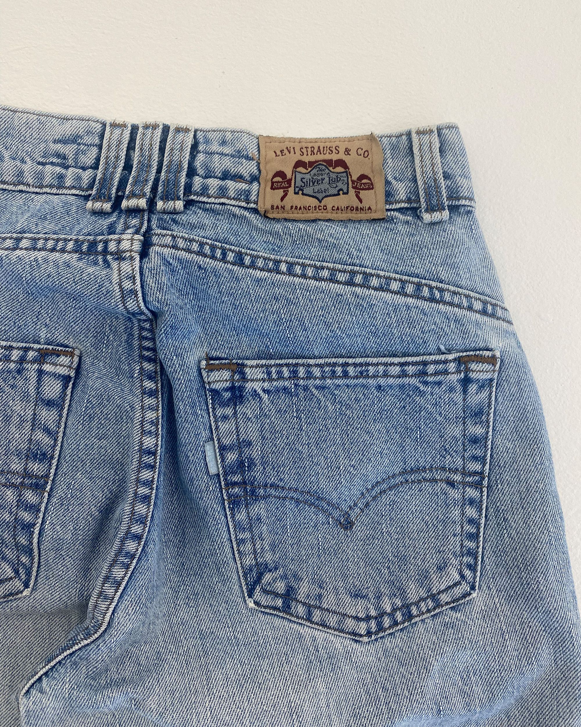 Levi's 1980s Silver Tab USA Denim Shorts Size 28" / US 6 / IT 42 - 4 Thumbnail