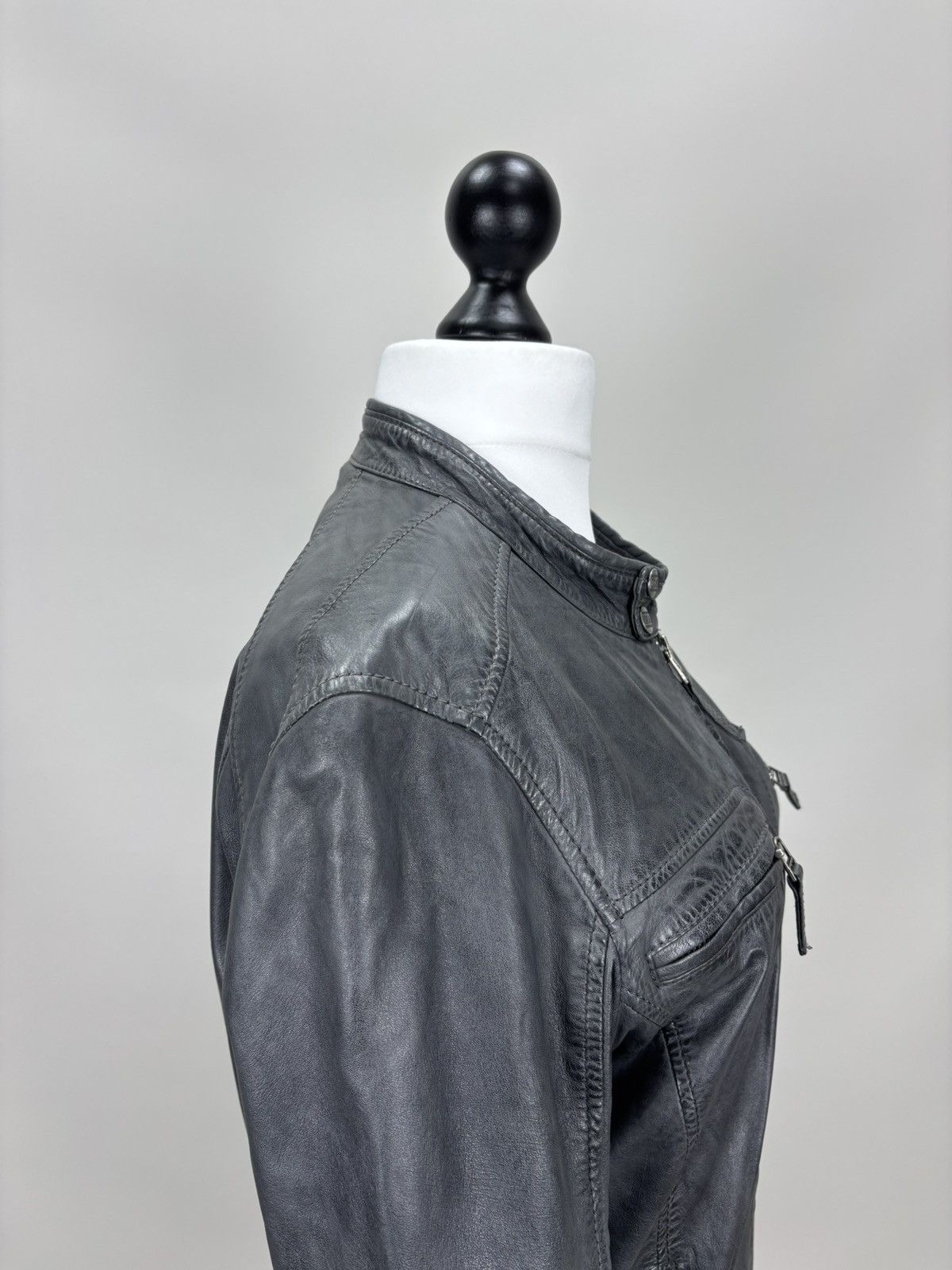 Other Womens leather jacket Oakwood Size M Color Gray Size M / US 6-8 / IT 42-44 - 6 Thumbnail