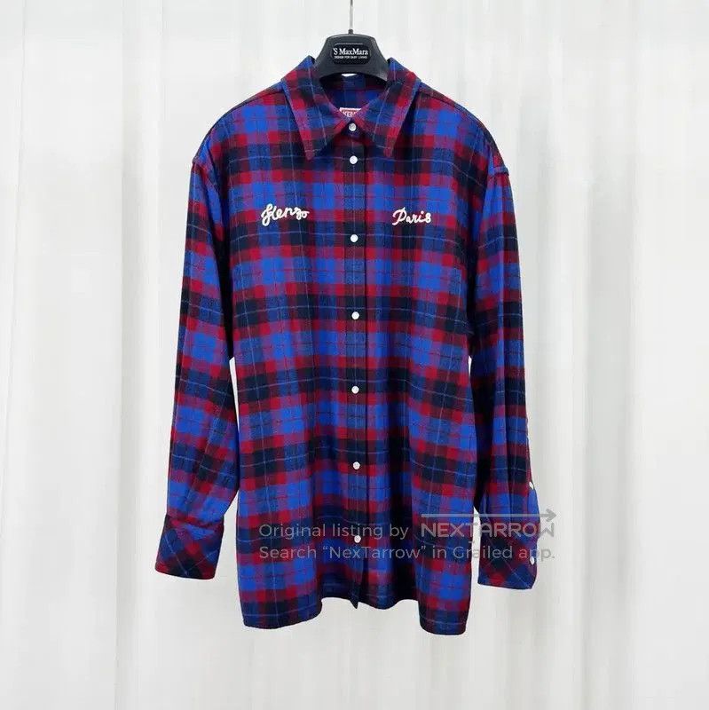 Kenzo KENZO Multicolor Wool Blend Embroidered Logo Shirt . Size US S / EU 44-46 / 1 - 1 Thumbnail