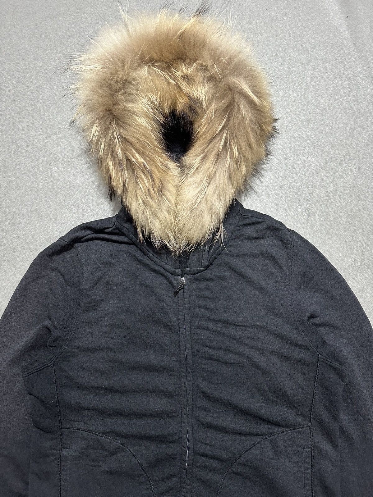 Isamu Katayama Backlash 2000s DRY BLACK HOODED PARKA FUR ZIP HOODIE LGB STYLE Size US S / EU 44-46 / 1 - 3 Thumbnail