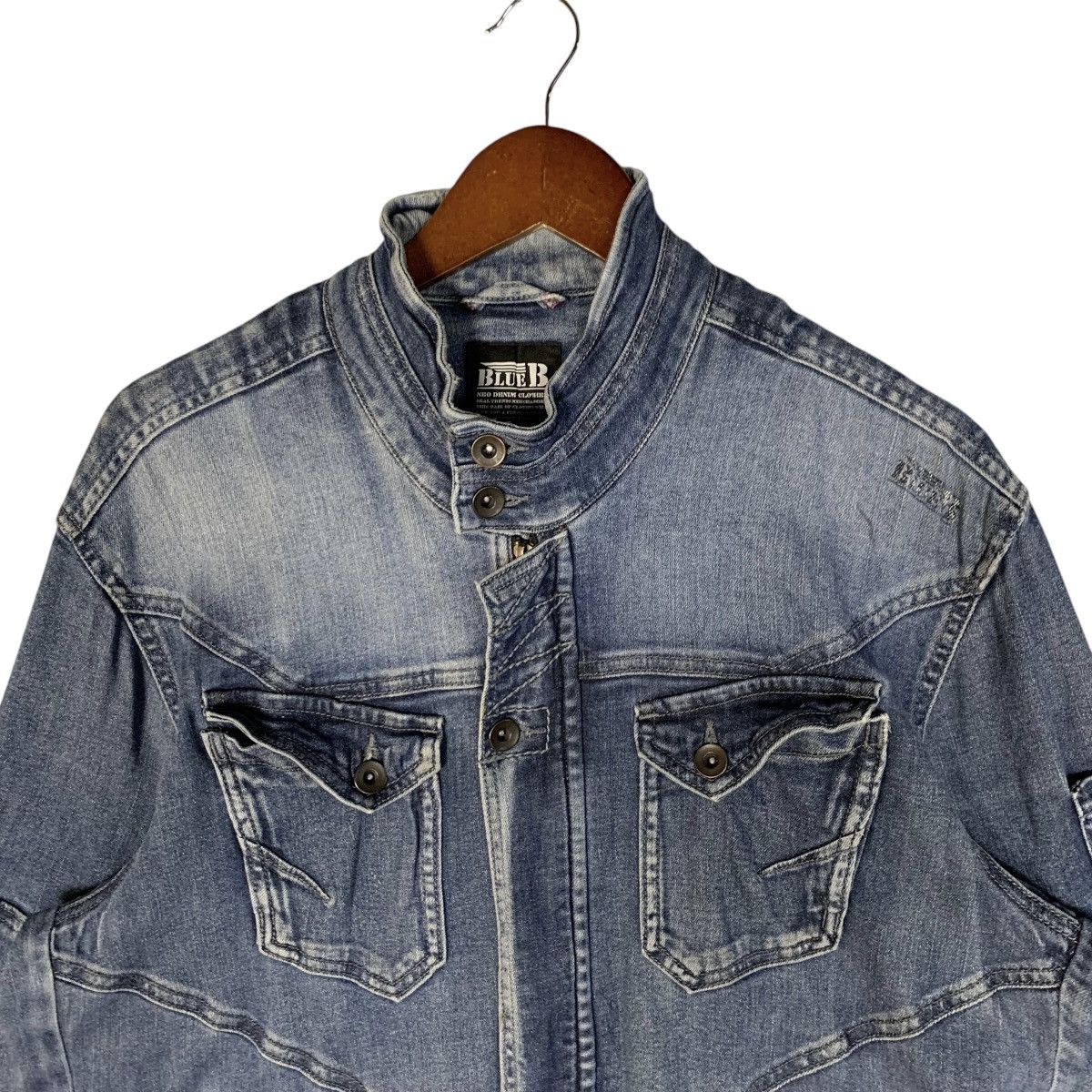 Japanese Brand × Vintage Vintage Blue B Denim Jacket Size M Size US M / EU 48-50 / 2 - 2 Thumbnail