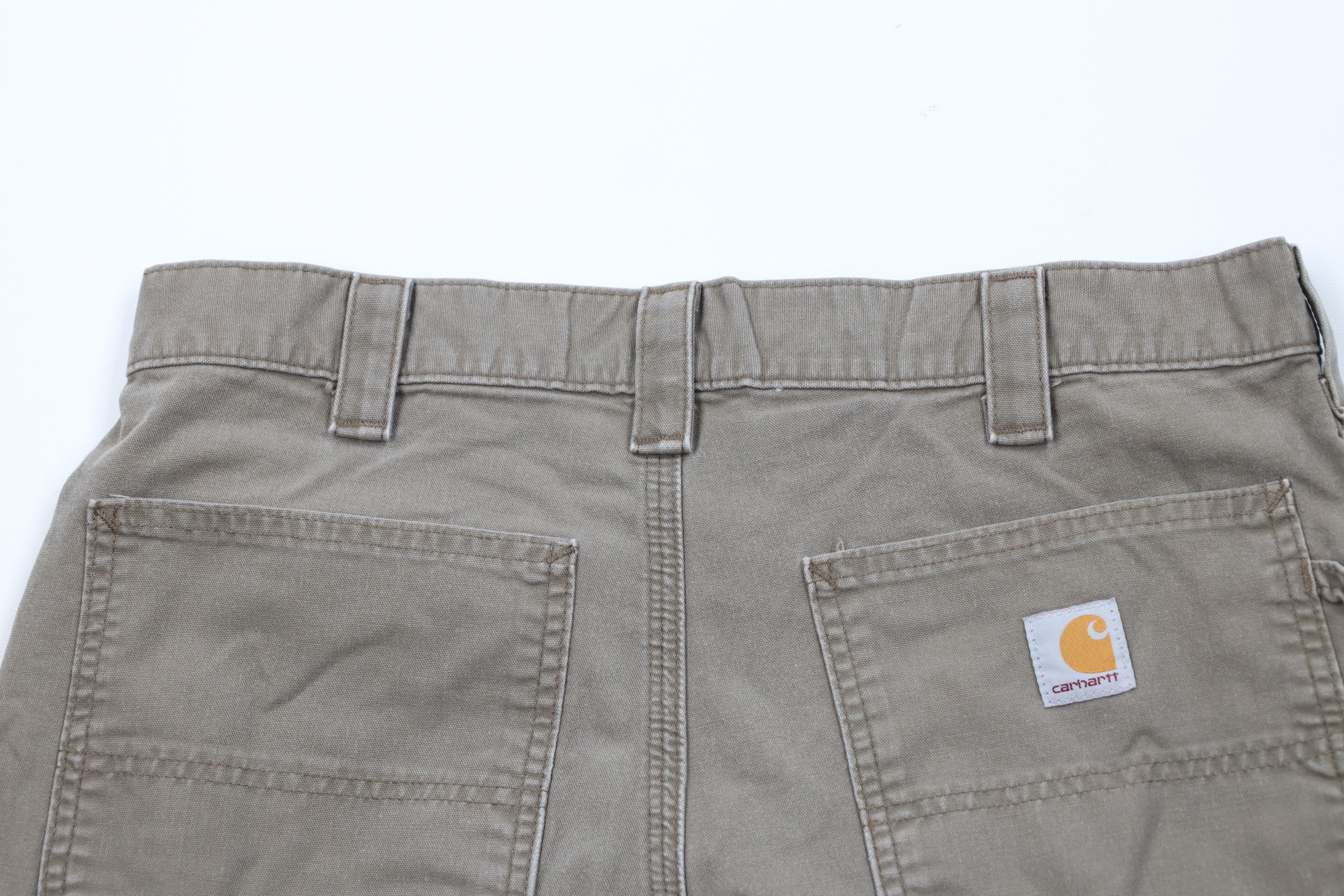 Carhartt Vintage Y2K Carhartt Relaxed Dungaree Shorts Light Brown Size US 34 / EU 50 - 10 Thumbnail