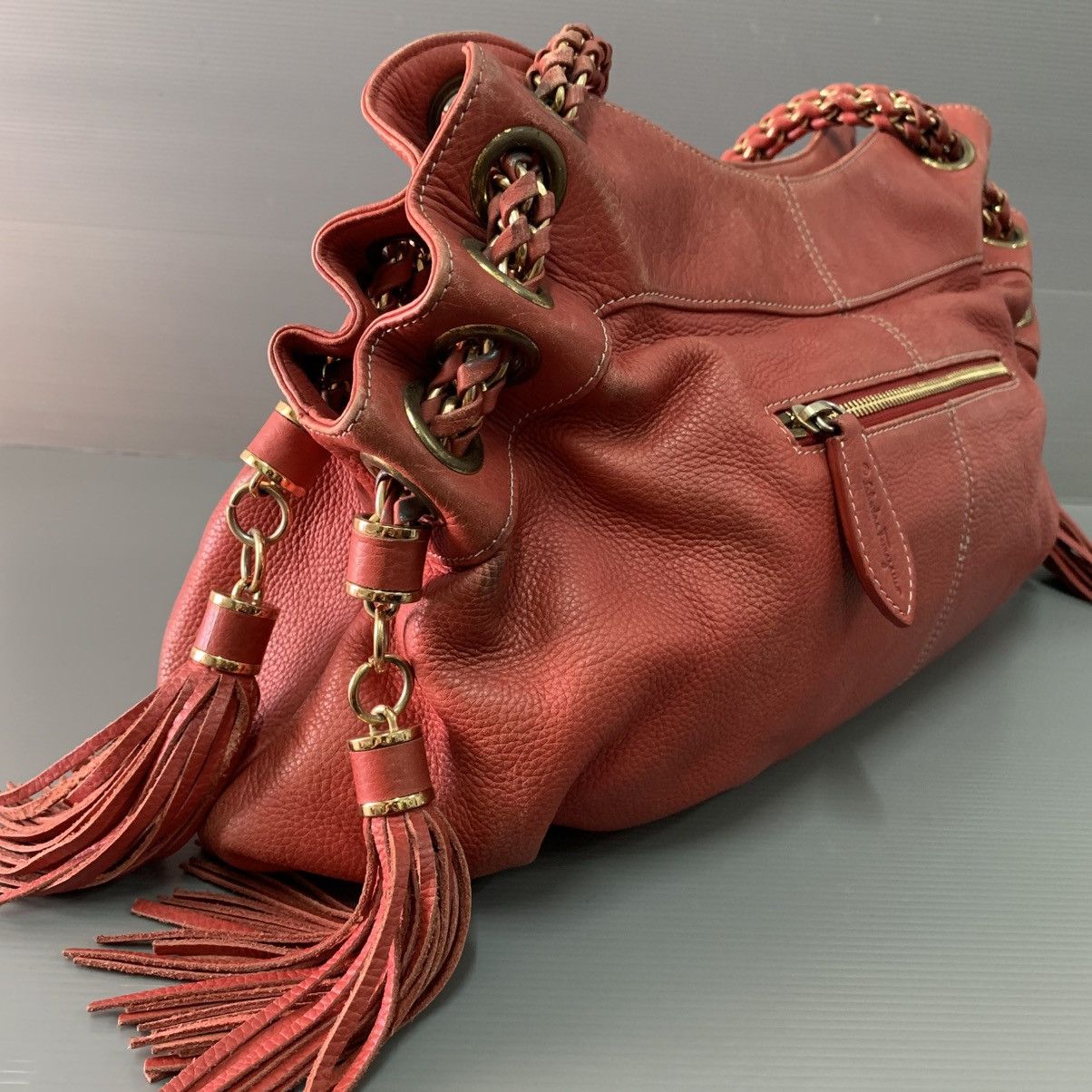 Salvatore Ferragamo Salvatore Ferragamo Red Shoulder Bag Size ONE SIZE - 10 Thumbnail
