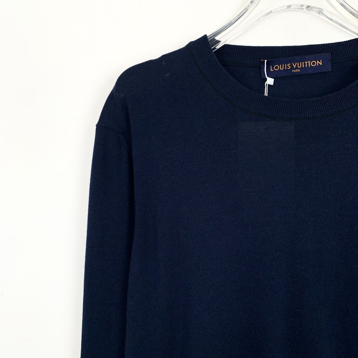 Louis Vuitton Louis Vuitton Navy Logo Embroidered Cotton Knit Size US M / EU 48-50 / 2 - 3 Thumbnail