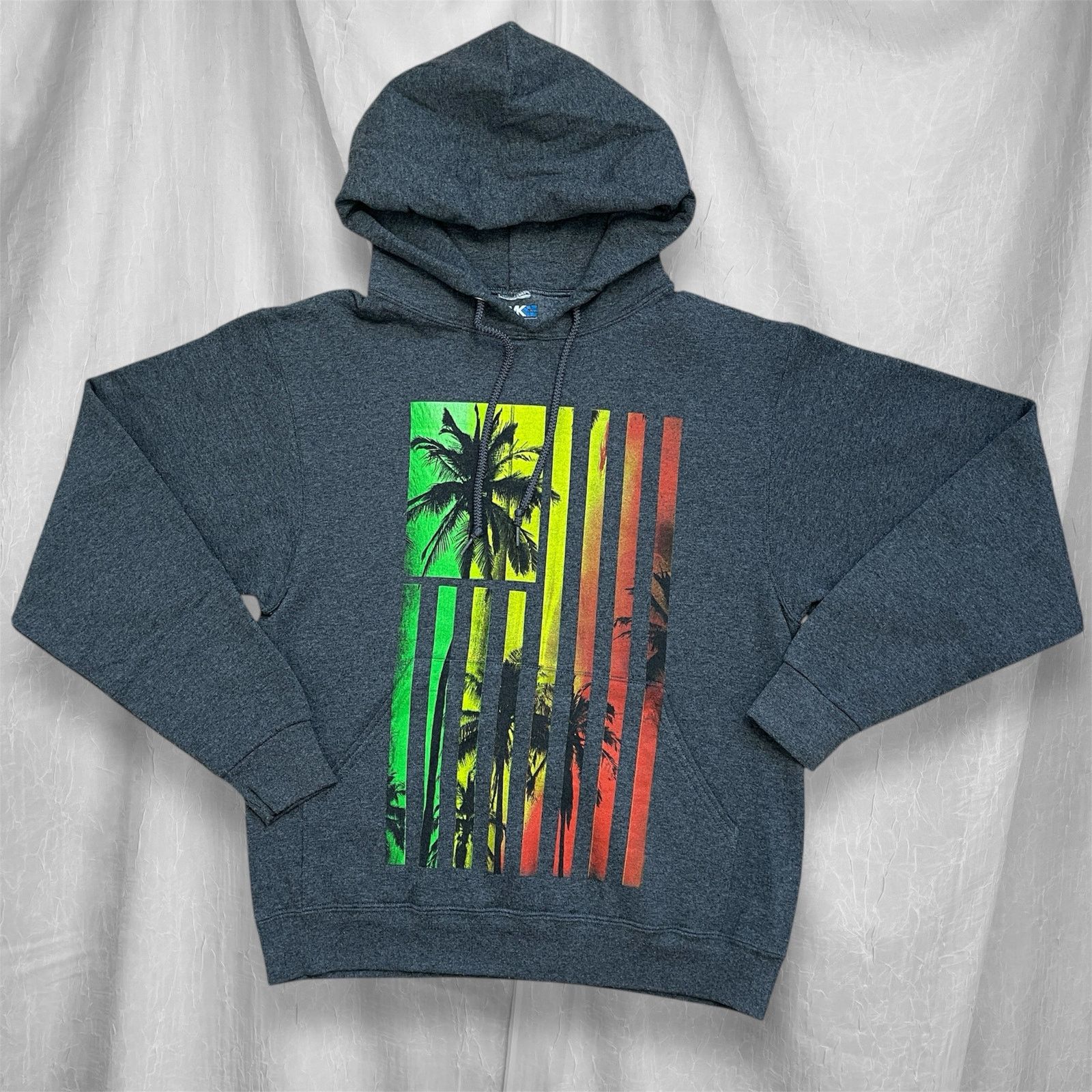 Tony Hawk Tony Hawk Gray Hoodie Sweatshirt Rasta Palm Trees Print S Size US S / EU 44-46 / 1 - 25 Thumbnail