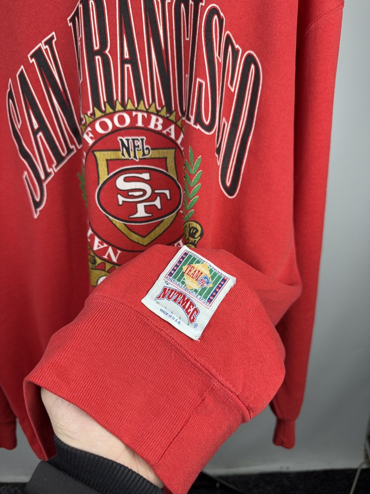 NFL Vintage 1993 49ers Nutmeg Mills Sweatshirt San Francisco NFL Size US XL / EU 56 / 4 - 7 Thumbnail