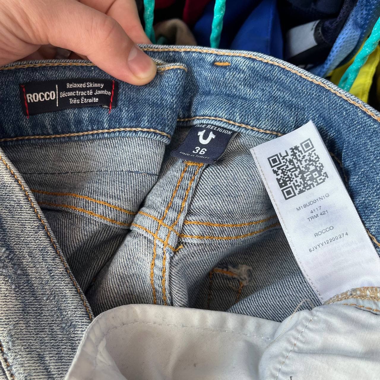 True Religion True Religion Rocco Relaxed Skinny Distessed Denim Pants Size US 36 / EU 52 - 10 Thumbnail