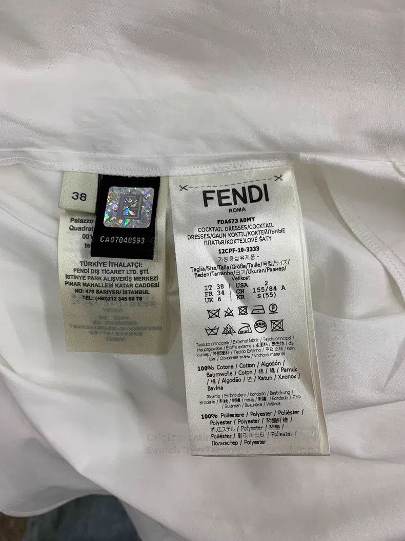 Fendi Fendi White tie shirt dress Size XS / US 0-2 / IT 36-38 - 4 Thumbnail