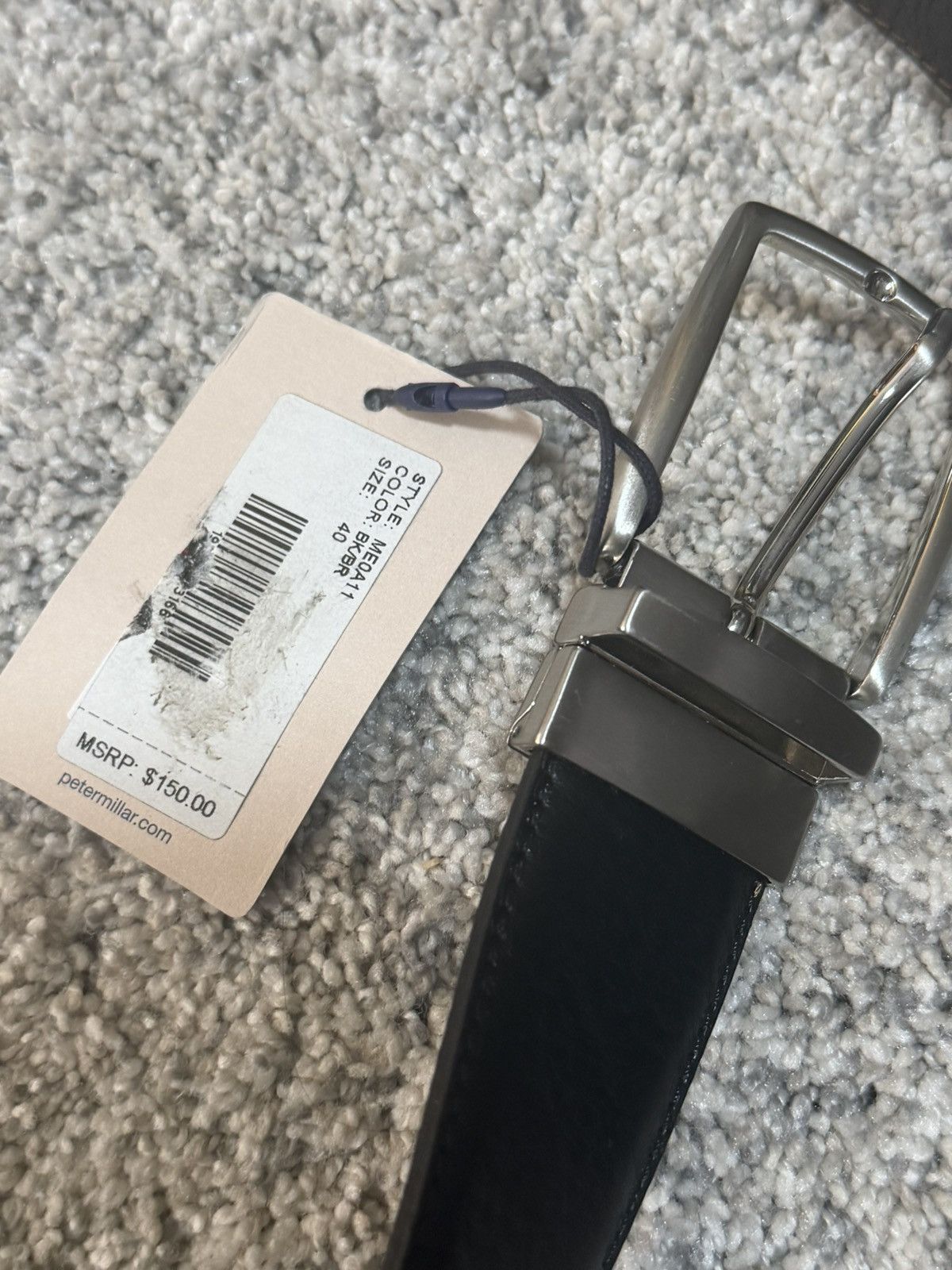 Peter Millar NWT Peter Millar sz 40 Reversible Black/Brown Leather Belt Size 40 - 2 Thumbnail