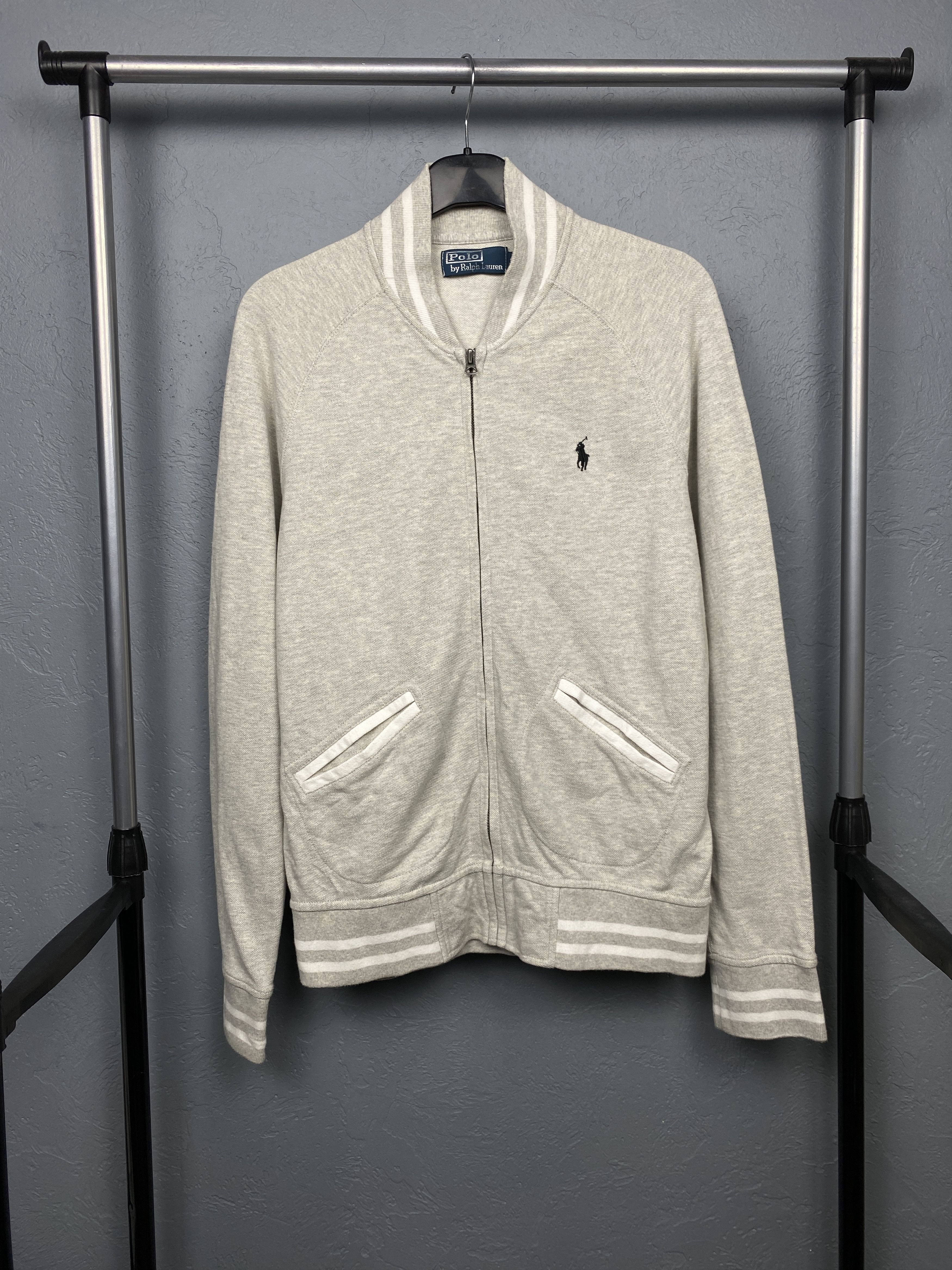 Polo Ralph Lauren × Ralph Lauren × Vintage Polo Ralph Lauren Vintage Cotton Bomber Jacket Zip Hoodie Size US M / EU 48-50 / 2 - 1 Thumbnail