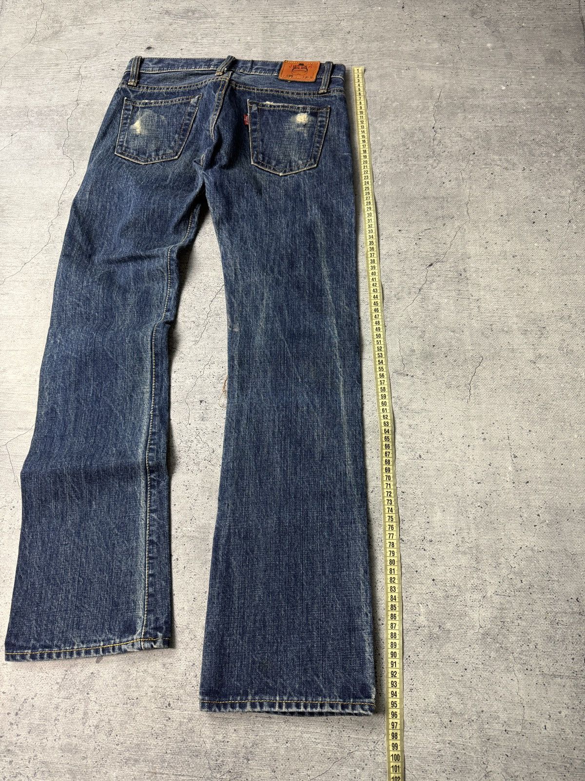 Japanese Brand Vintage Justin New York Flared Selvedge Jeans Size US 30 / EU 46 - 5 Thumbnail