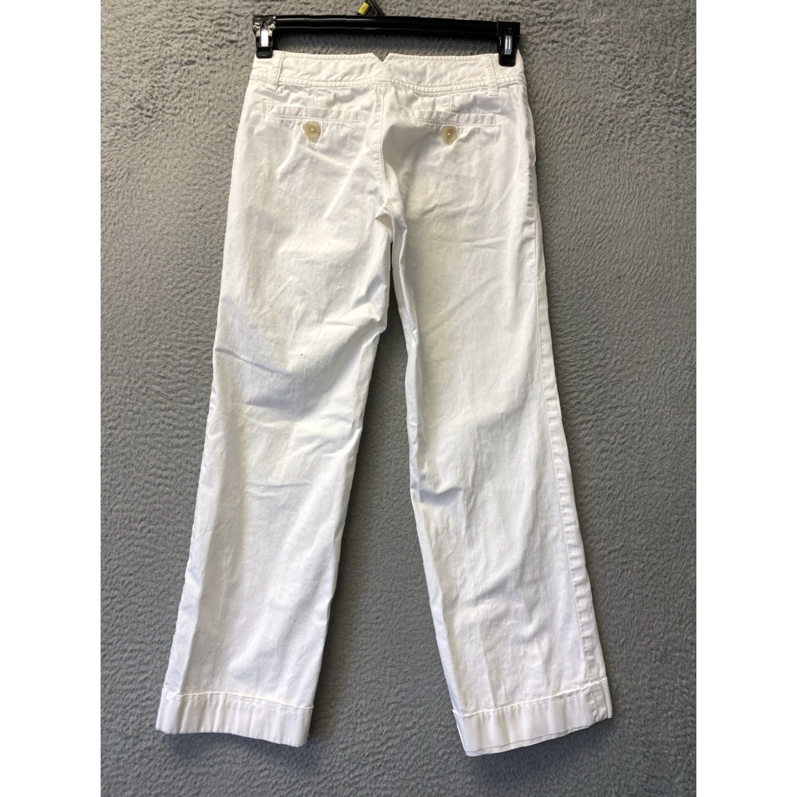 Banana Republic VINTAGE Banana Republic Women's Pants Chino Dress Solid White, Size 0P, 27 Inseam Size 25" / US 0 / IT 36 - 7 Thumbnail