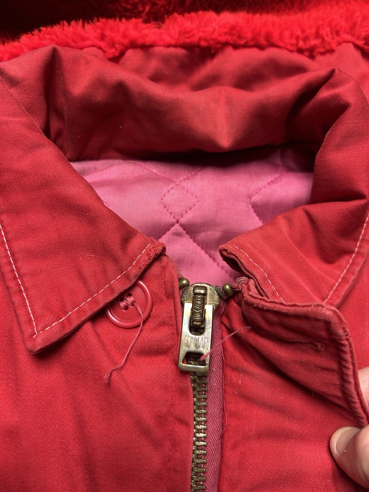Vintage 1950s quilt lined parka jacket expedition survival red L Size US L / EU 52-54 / 3 - 14 Thumbnail