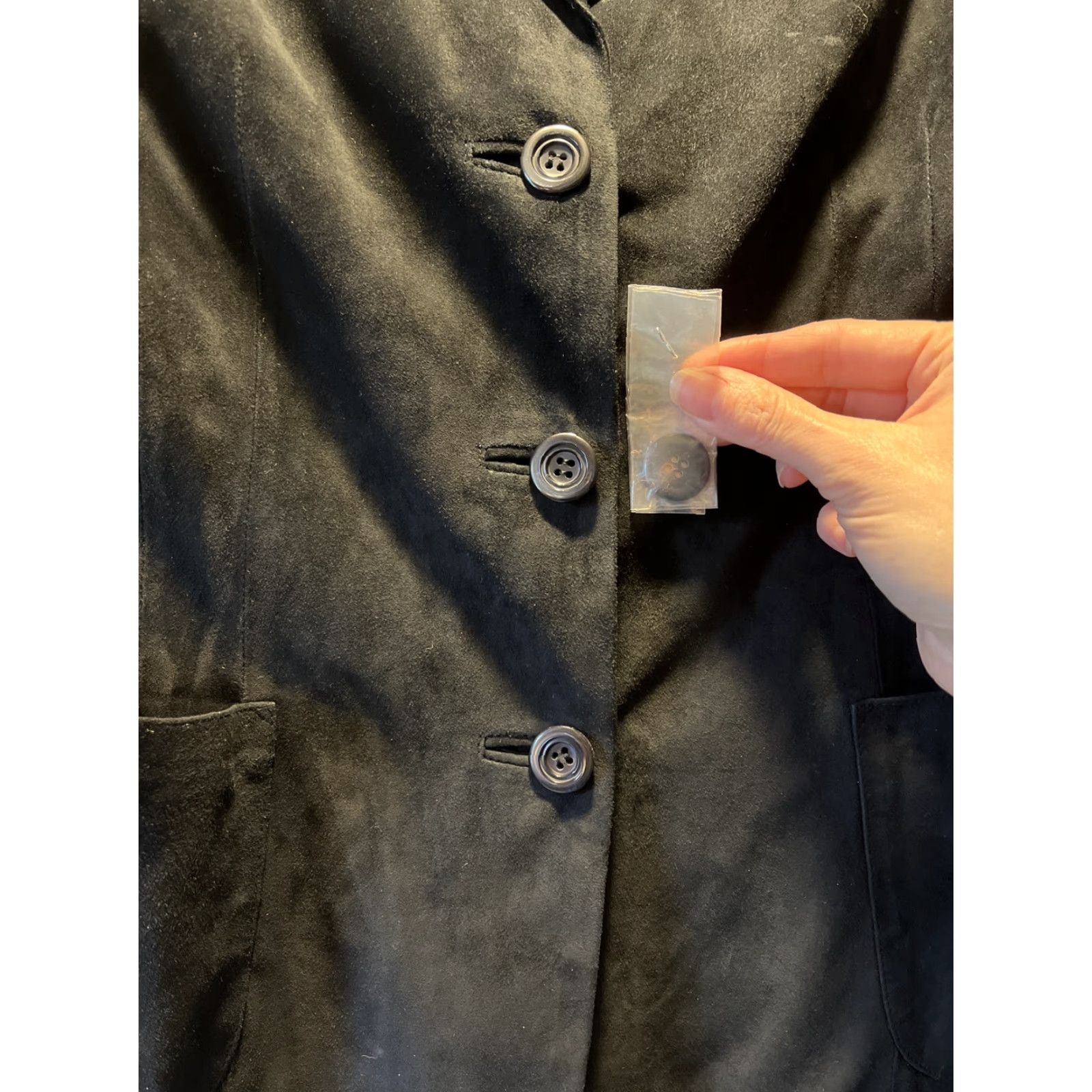 Vintage VINTAGE Desanto Italian Suede Jacket Women's Small Black Blazer Lightweight Pockets 40 Size S / US 4 / IT 40 - 4 Thumbnail