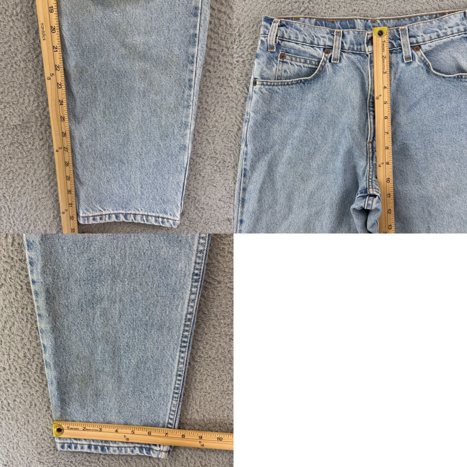 Levi's VINTAGE Levi's 550 Jeans Mens 30x32 Blue Relaxed 90s Orange Tab Grunge Zip Denim Shirt Size US 30 / EU 46 - 9 Thumbnail