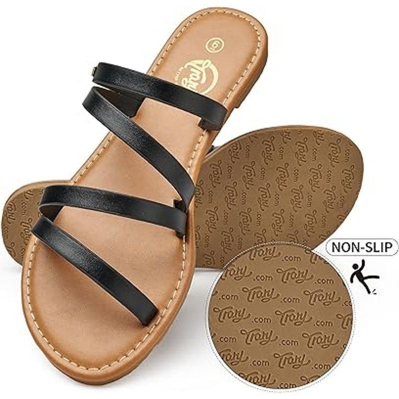 Other Trary Women's Size 9 Black Strappy Open Toe Sandals Size US 9 / IT 39 - 3 Thumbnail