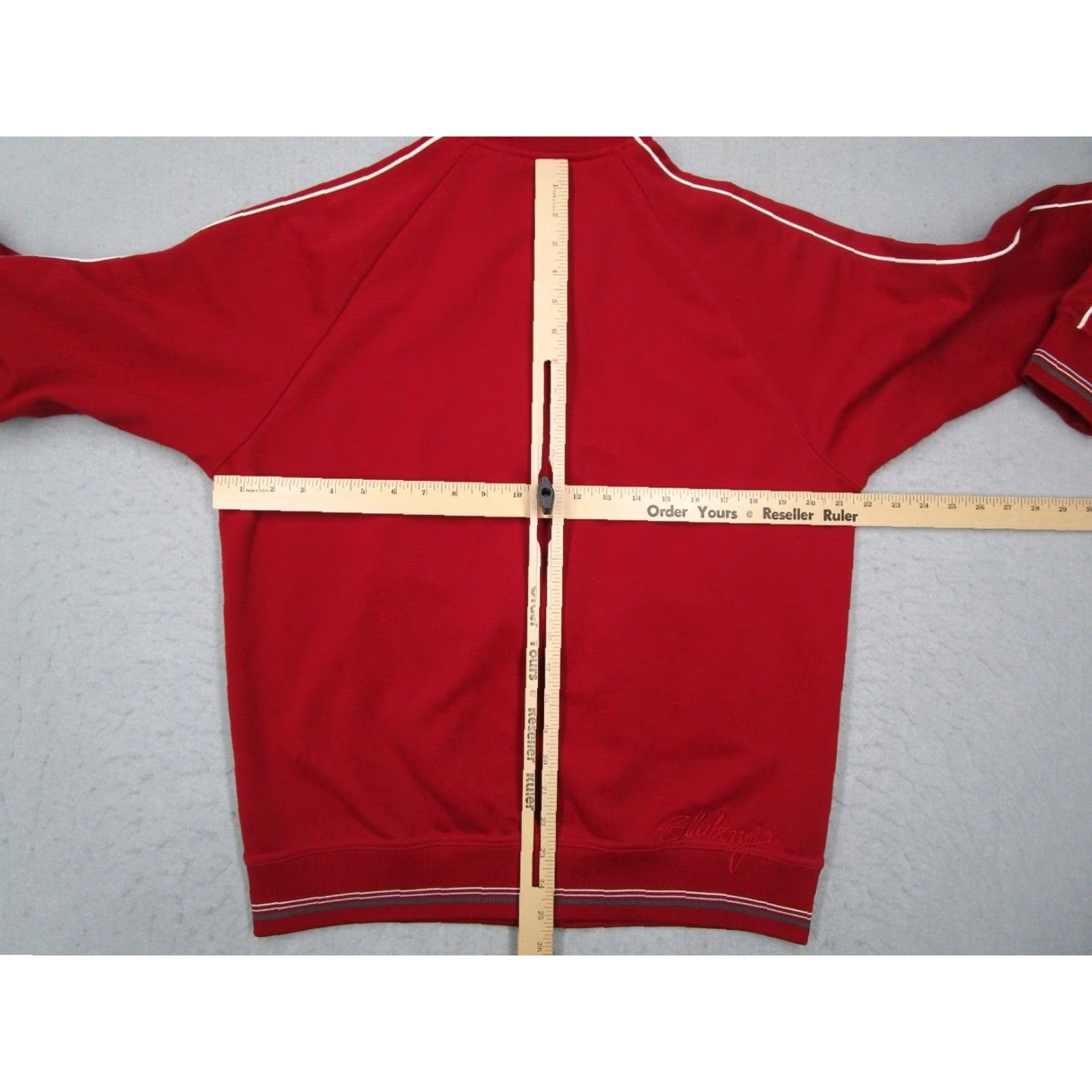 Billabong BILLABONG Jacket Men L Red Full Zip Track Embroidered Logo - Cotton / Polyester Blend - Windbreaker - 90s Beach City Sports - Mens Size US L / EU 52-54 / 3 - 7 Thumbnail