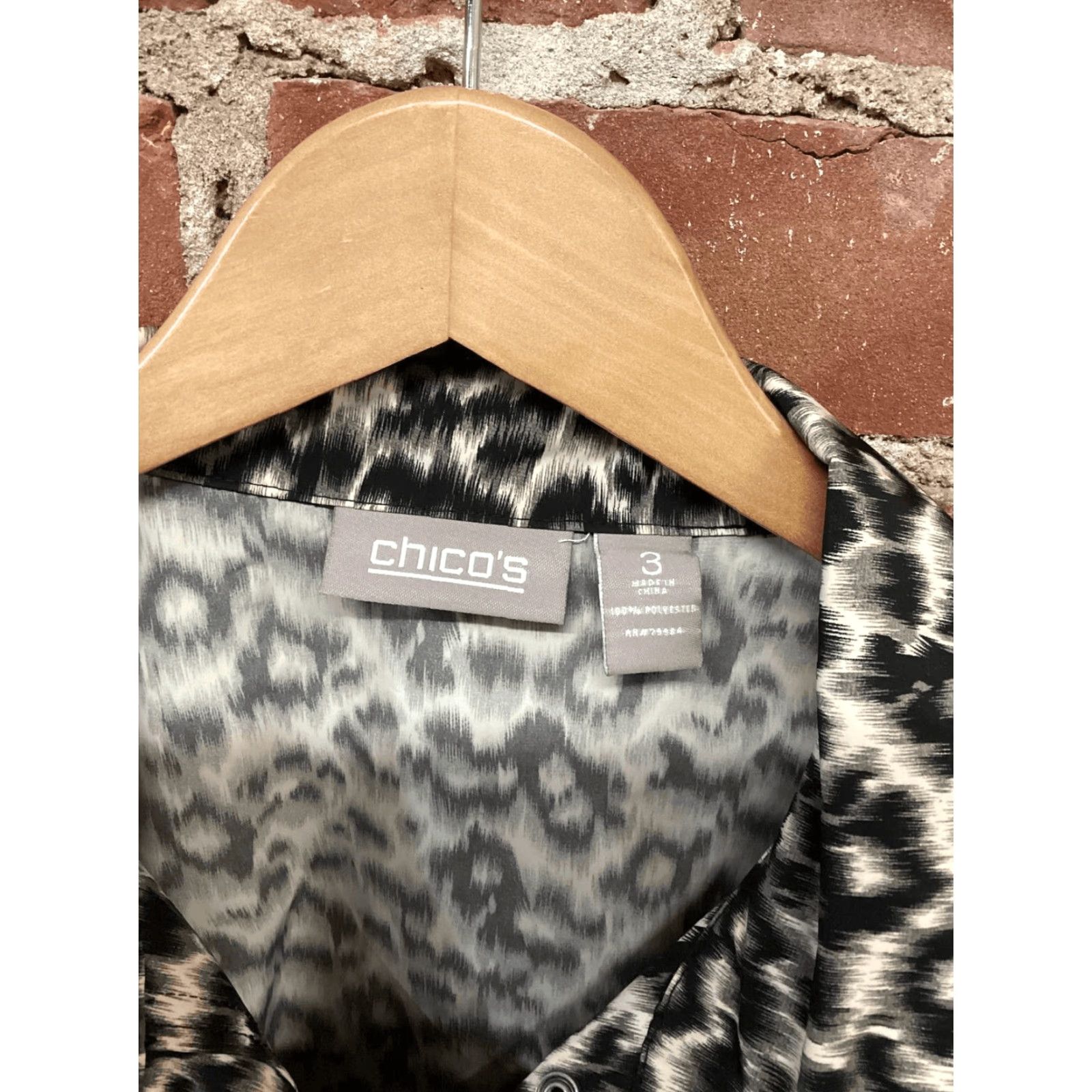 Vintage Chico's Animal Print Shirt Jacket XL Cheetah Size XL / US 12-14 / IT 48-50 - 2 Thumbnail