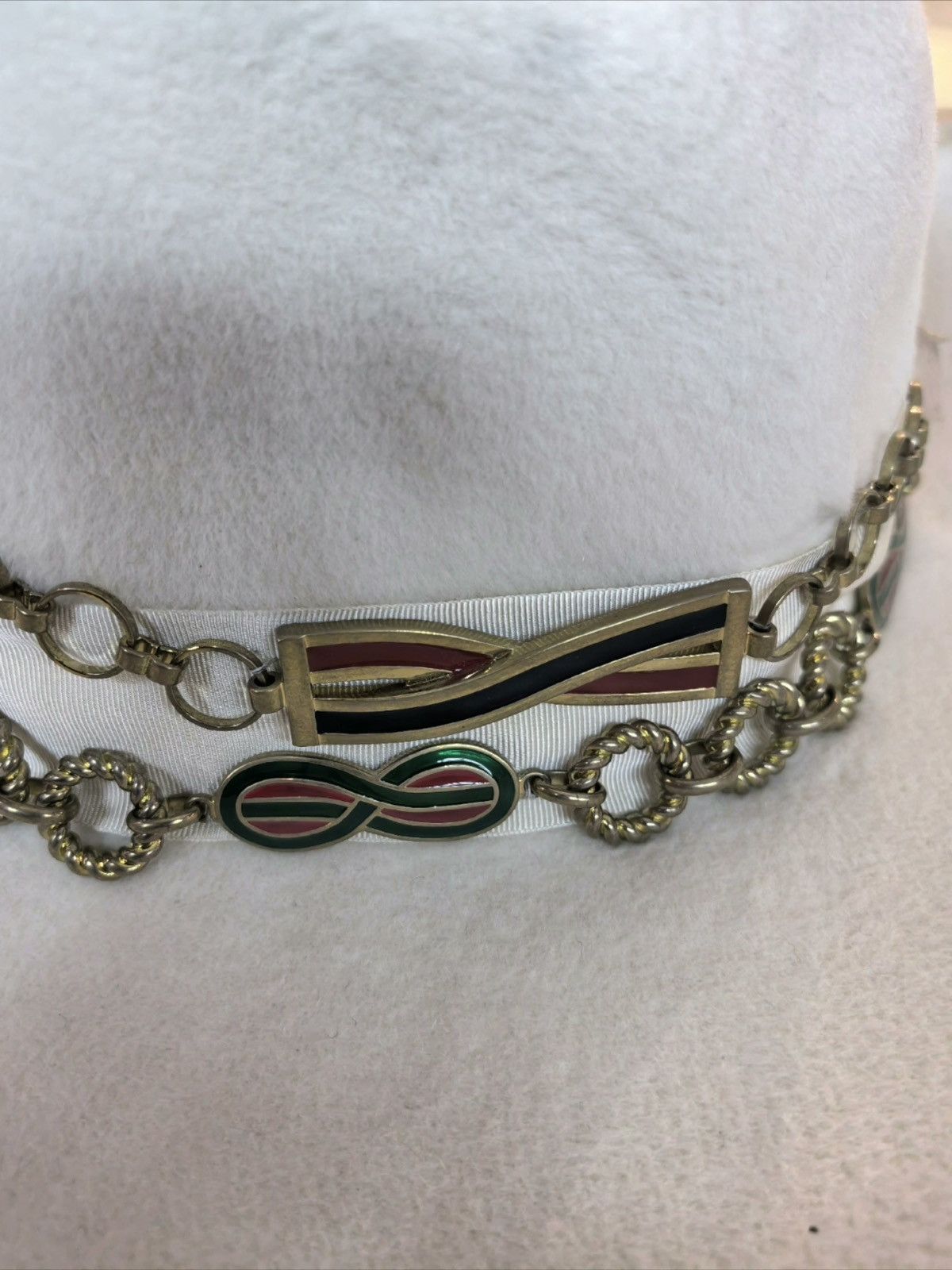 Gucci FELT WIDE-BRIM HAT WITH CHAIN DETAIL Size ONE SIZE - 5 Thumbnail