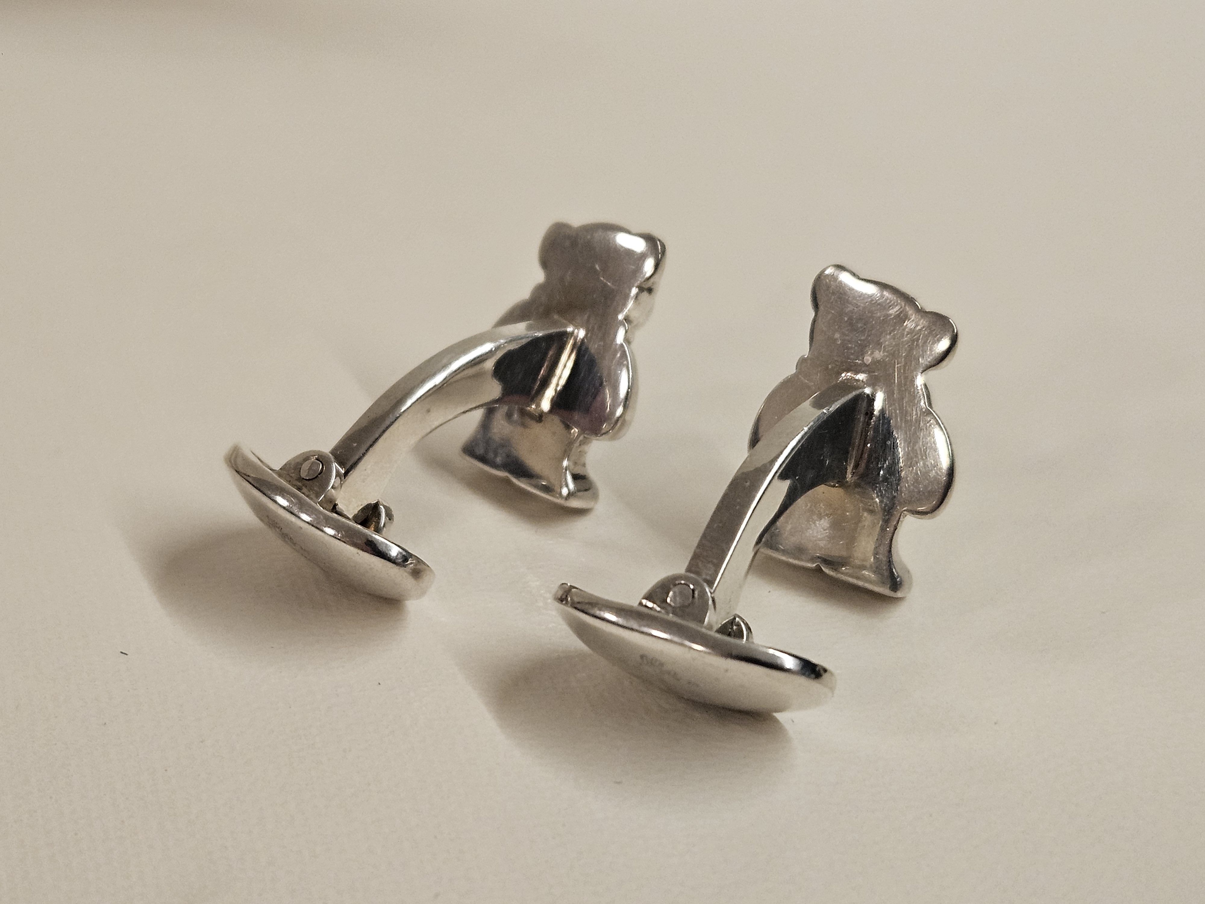 Thom Browne Thom Browne Black Fleece Teddy Bear 925 Cufflinks Size ONE SIZE - 10 Thumbnail