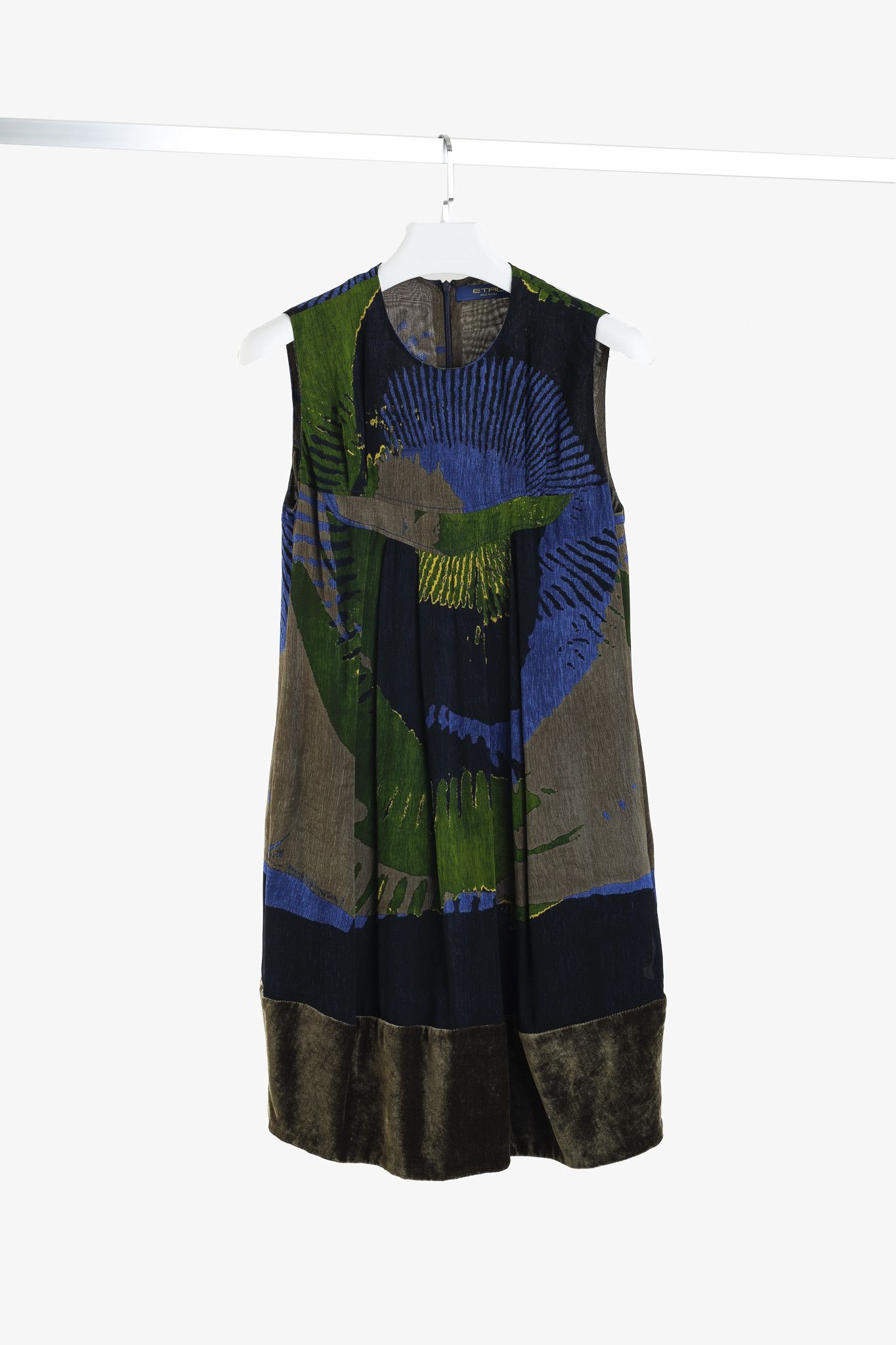 Etro Etro Abstract-Print Silk-Blend Sleeveless Mini Dress Size M / US 6-8 / IT 42-44 - 1 Thumbnail