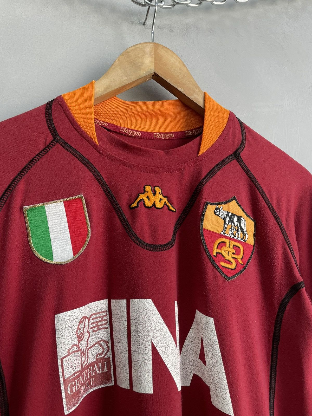 Kappa Ac Roma soccer jersey y2k blokecore hype Size US M / EU 48-50 / 2 - 4 Thumbnail