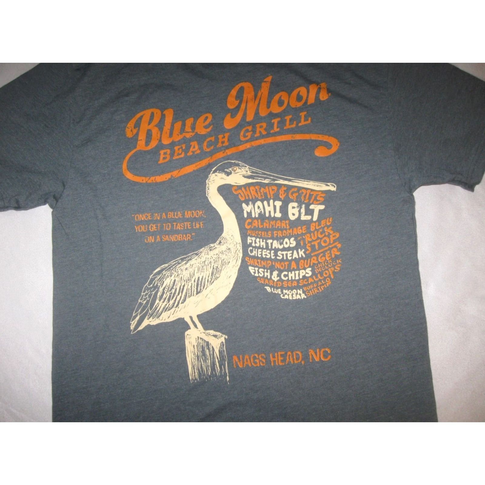 Next Level Nags Head Blue Moon Beach Grill Shirt Mens Medium Beer Dare NORTH CAROLINA Size US M / EU 48-50 / 2 - 4 Thumbnail