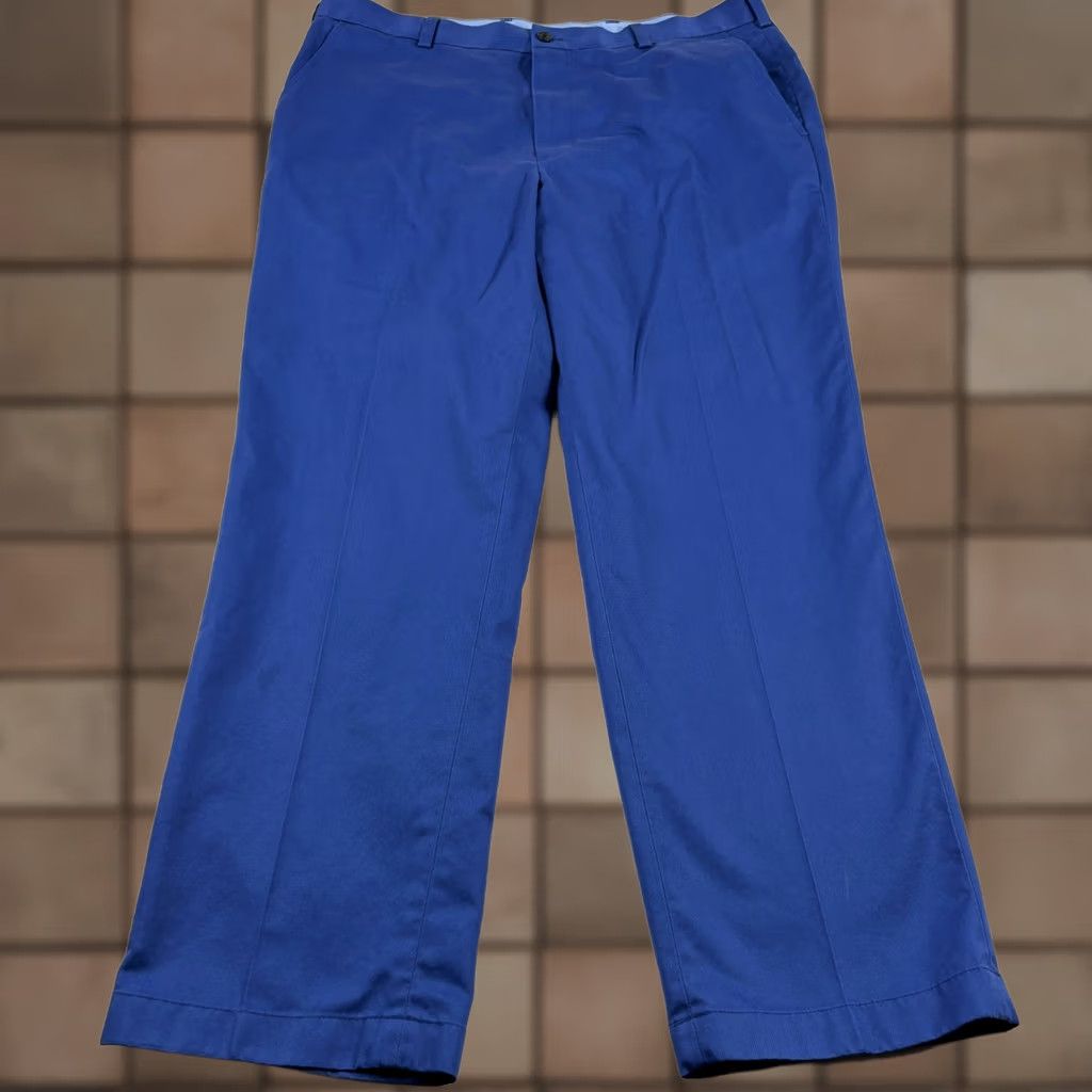 Brooks Brothers Brooks Brothers Pants Mens 37x30 Navy Chino Lightweight Regular Flat Front Cotton Casual Big & Tall Mens Size US 37 - 1 Thumbnail